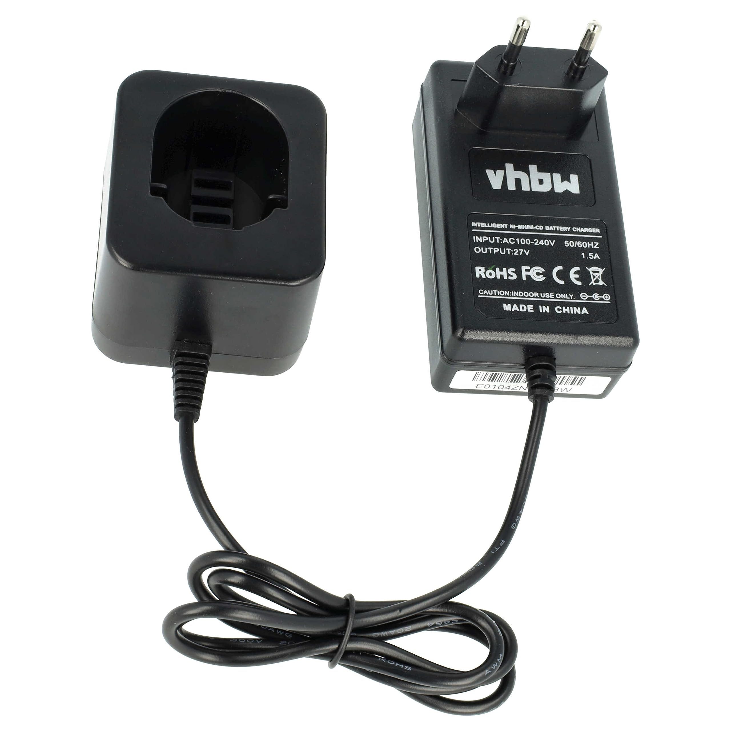 vhbw Caricabatterie Utensili Black Decker A9251 18V Nero