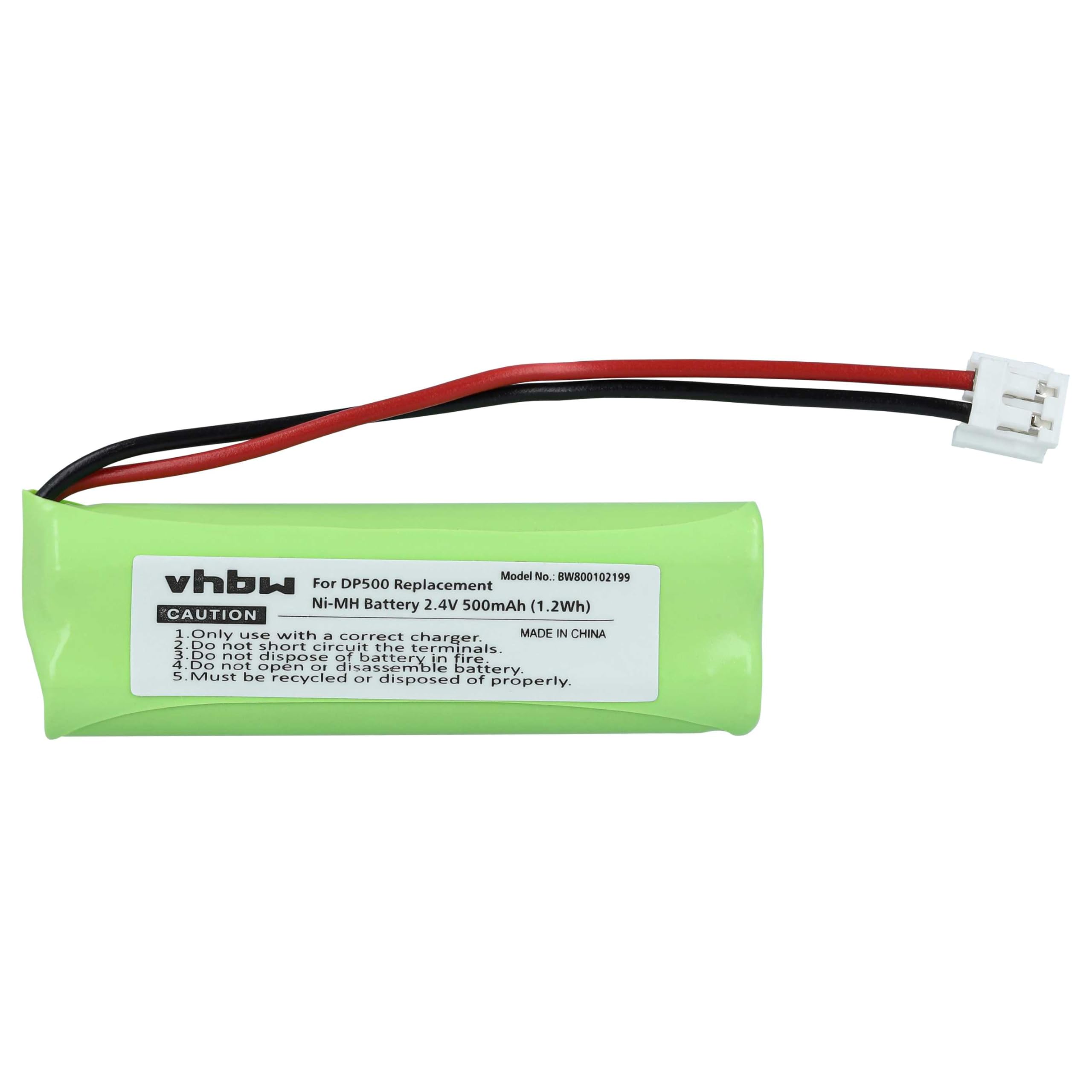 vhbw MD83242 batteria cordless Medion 500 mAh 2,4 V
