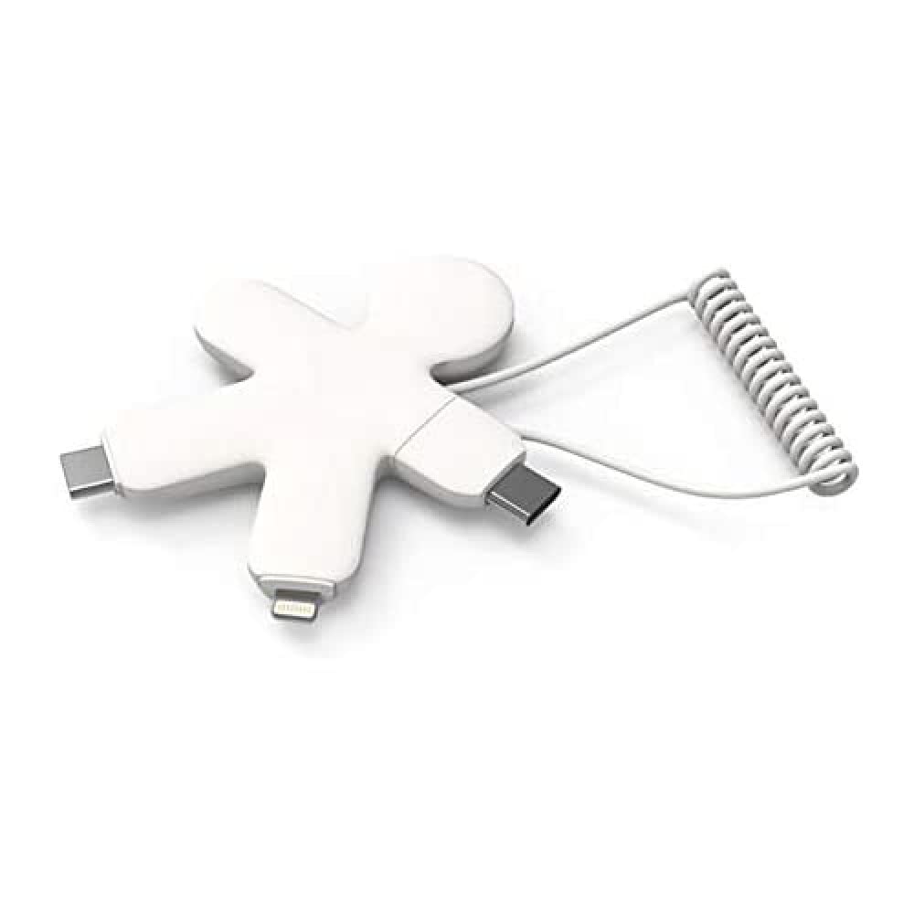 Xoopar Buddy Plastica Riciclata cavo USB 4 in 1 Nero