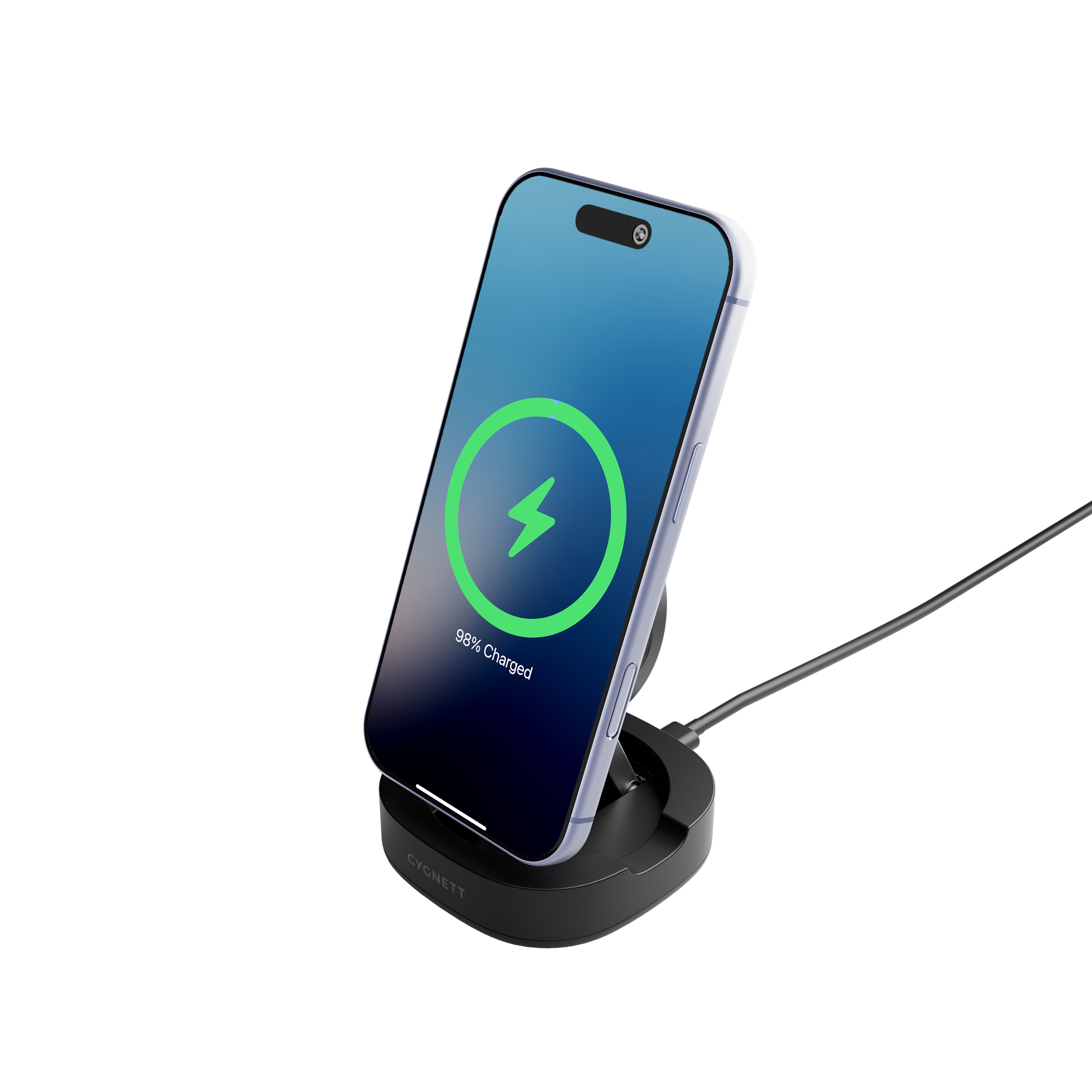 Cygnett ChargeBase Qi2 Caricatore Wireless Pieghevole 15W Nero
