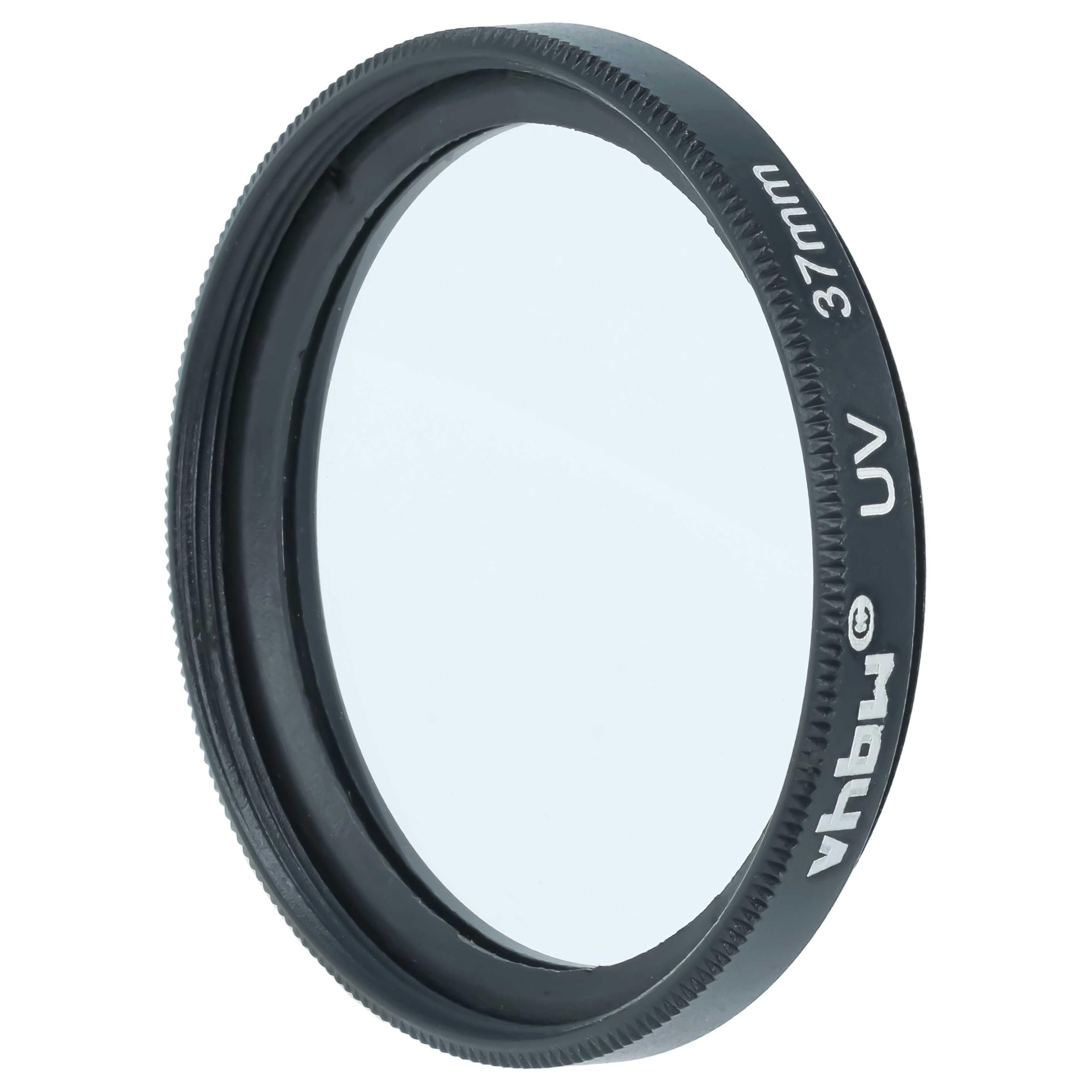 vhbw Filtro UV 37mm per Obiettivi Filettati Nero Vetro