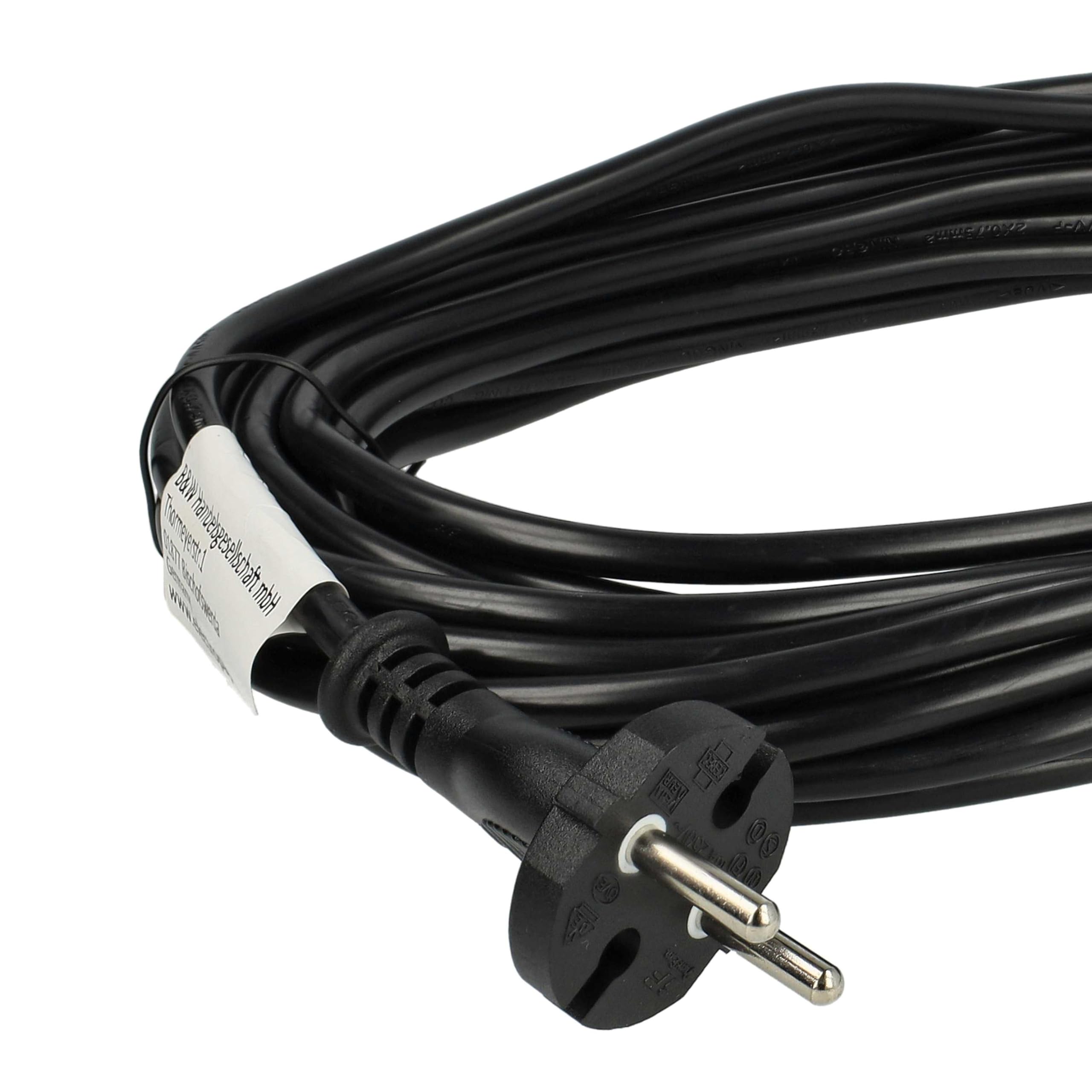 vhbw Cavo Alimentazione Aspirapolvere 10 m 1000W Nero