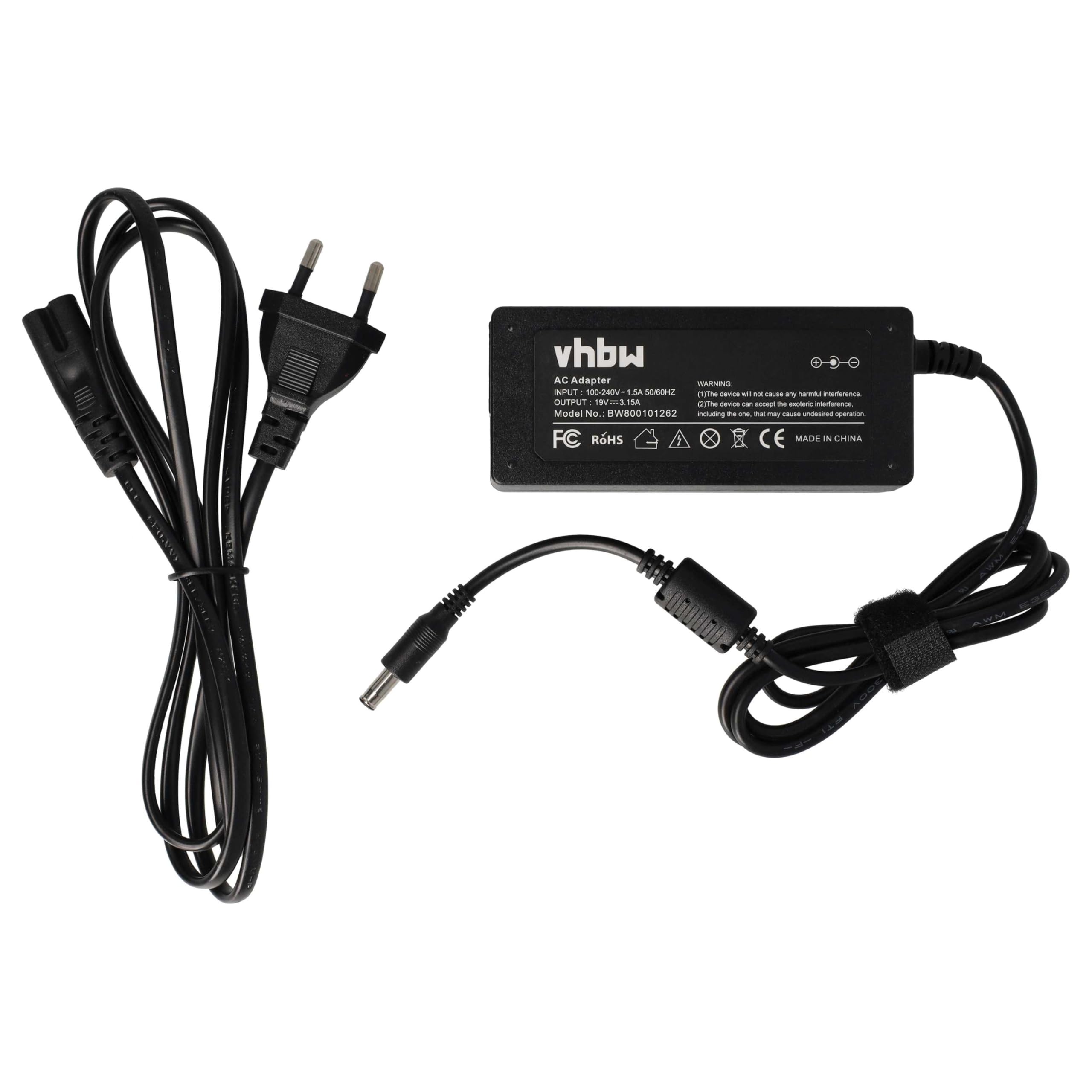 vhbw alimentatore notebook per Samsung N150 60W 19V nero