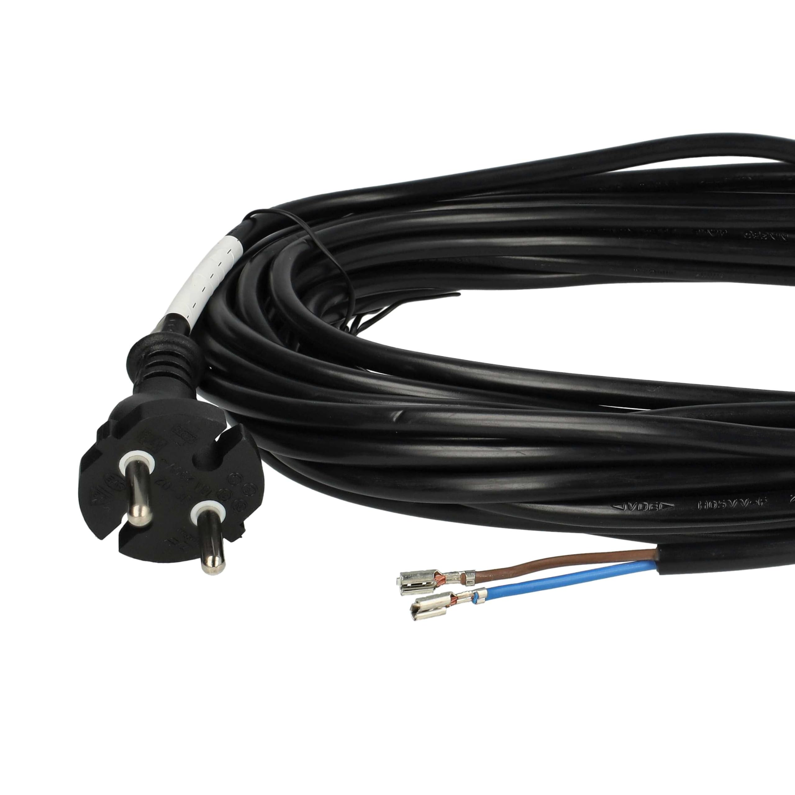 vhbw Cavo Alimentazione Aspirapolvere 10 m 1000W Nero