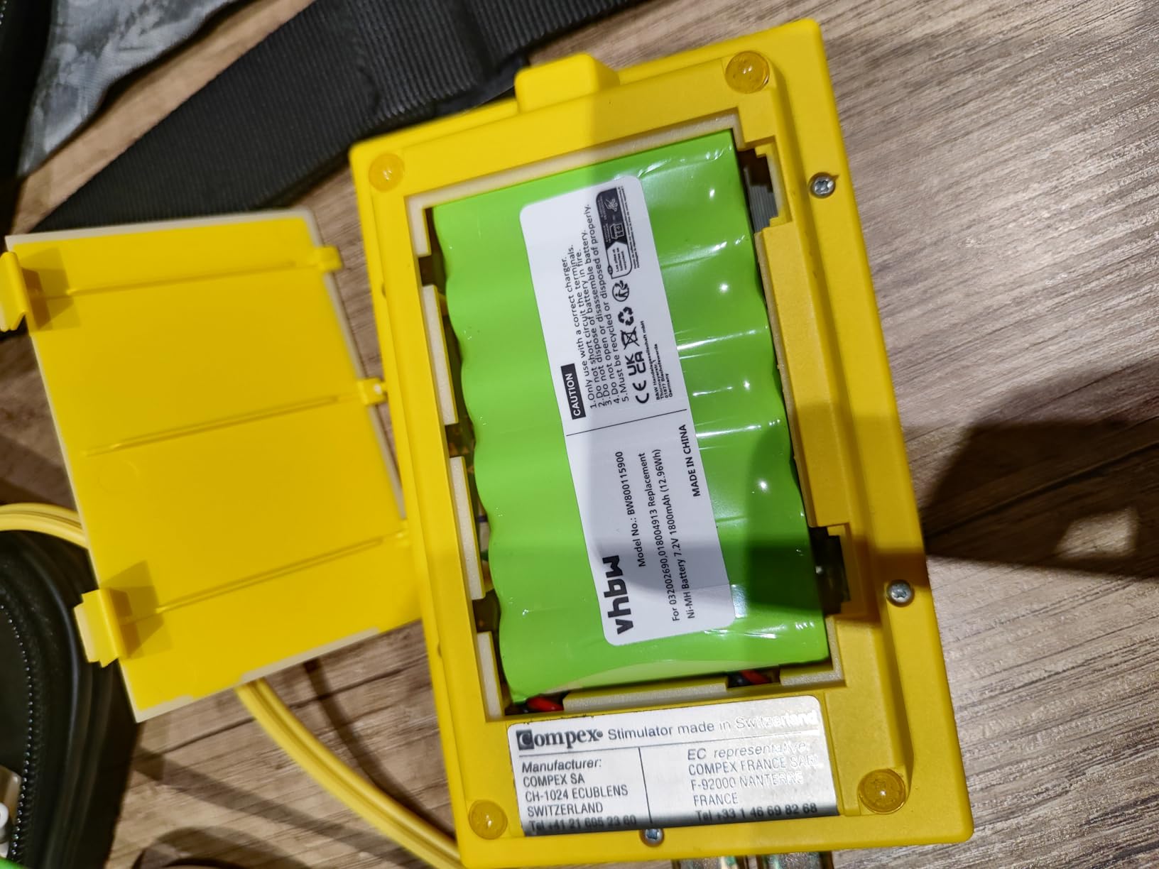 vhbw 1800mAh 7,2V batteria 1 pezzo per Compex