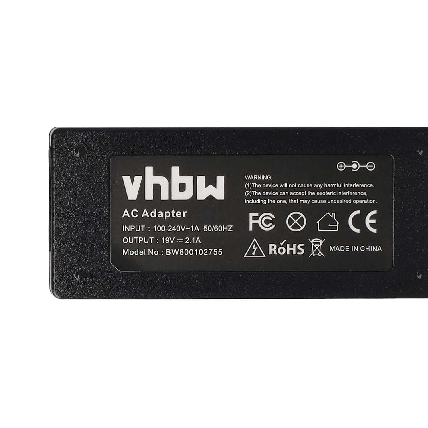 vhbw Alimentatore 40W 19V per Asus Eee PC Notebook 2,1A