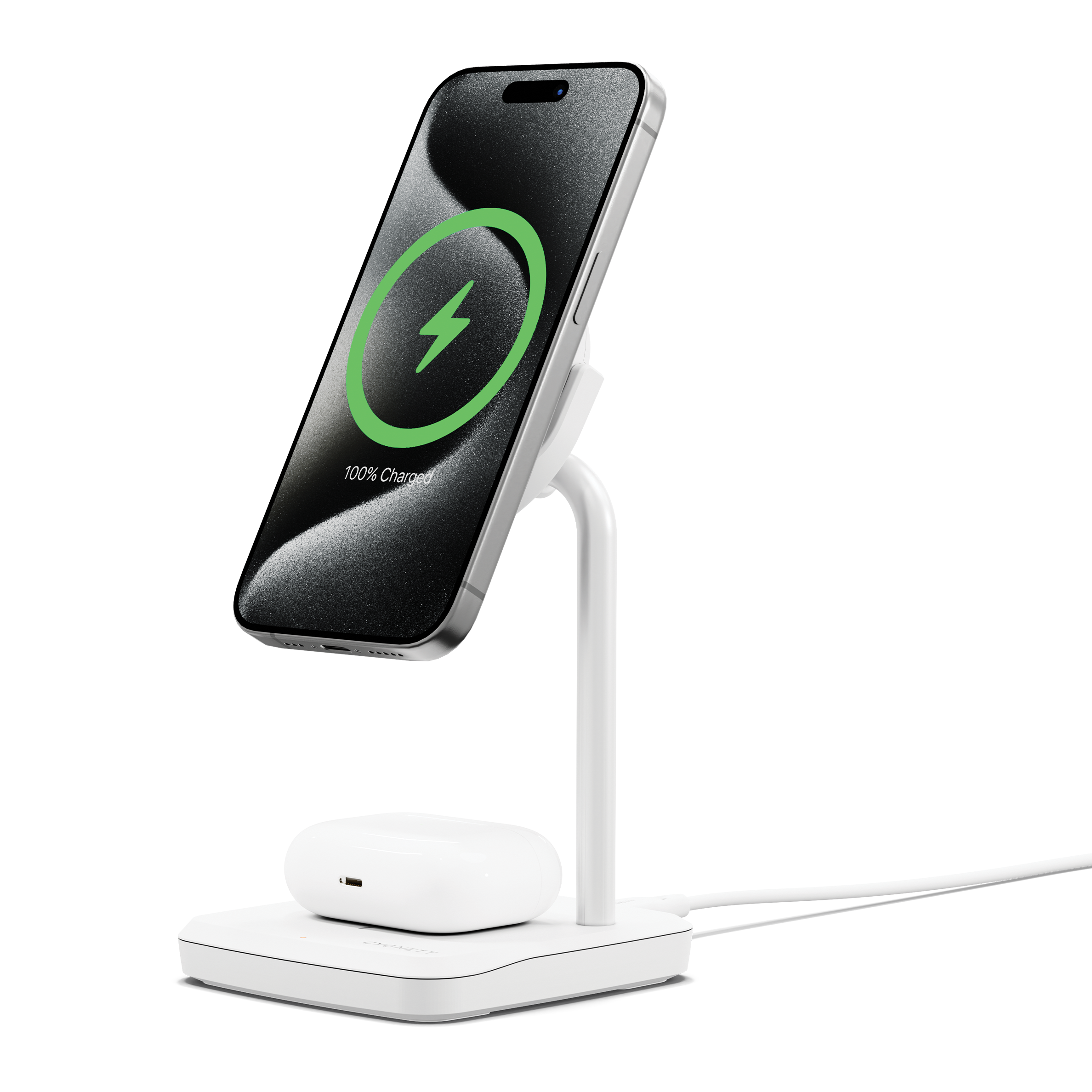 Cygnett ChargeBase caricatore wireless magnetico 15W bianco