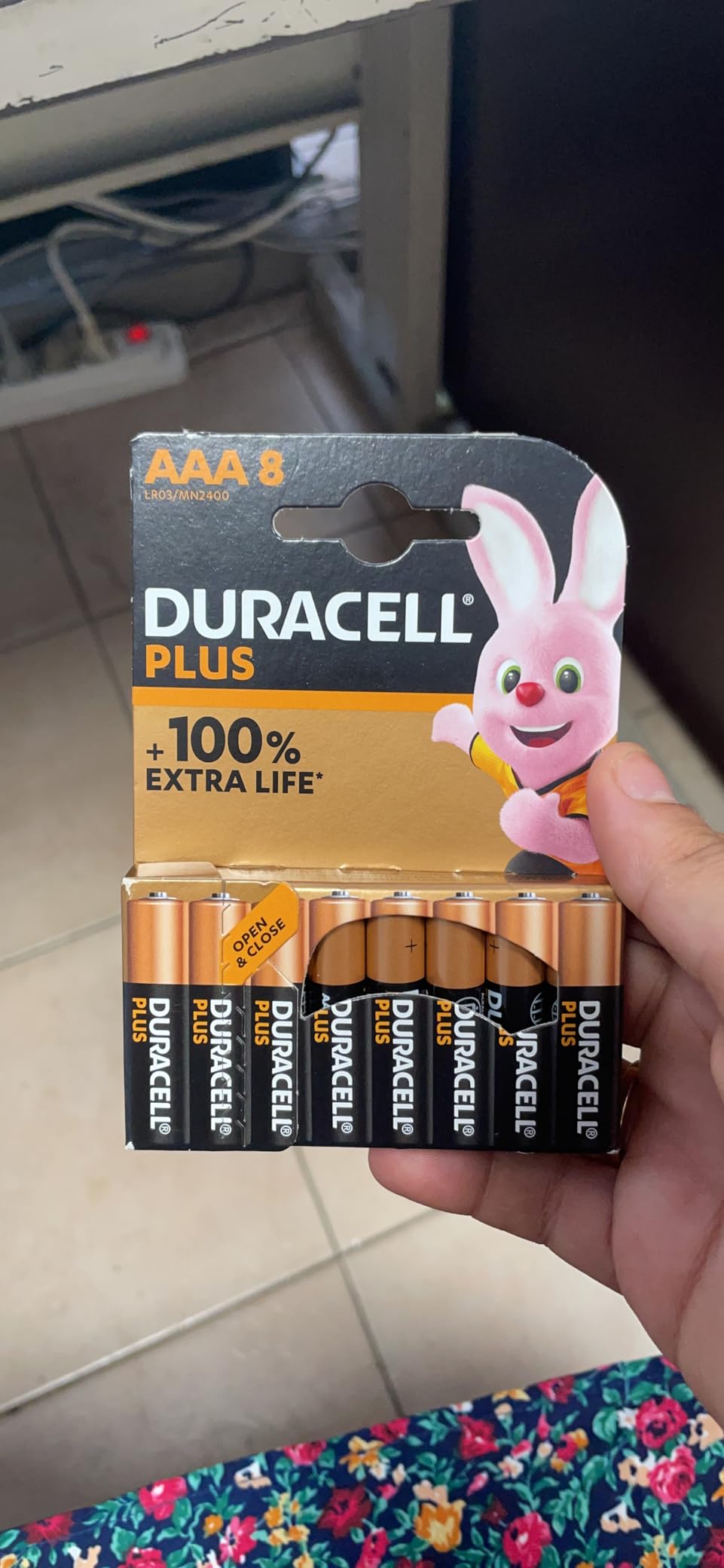 Duracell Plus Pile Alcaline AAA MN2400 8 Pezzi