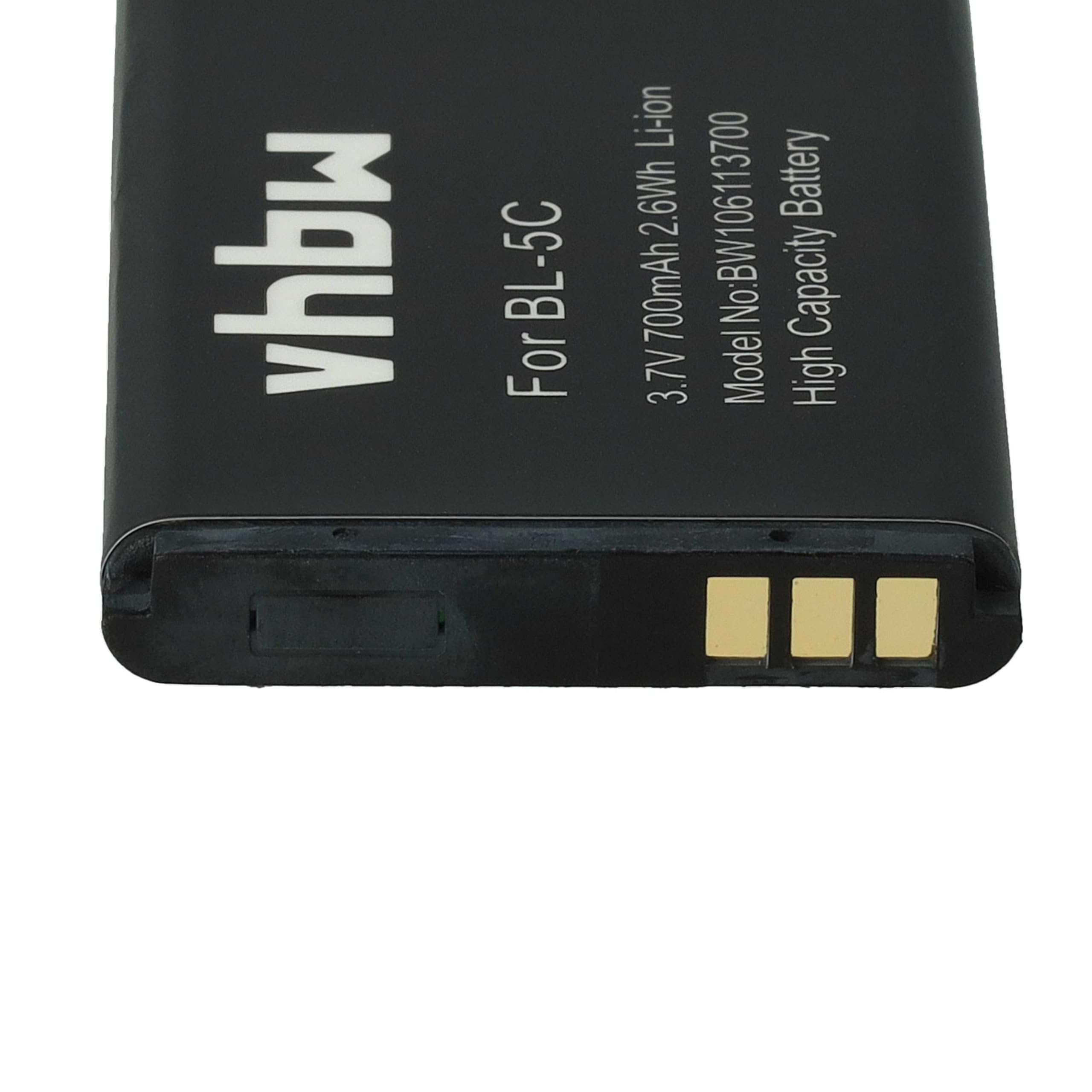 vhbw Batteria Smartphone Swisstone BBM BL-5C 700mAh