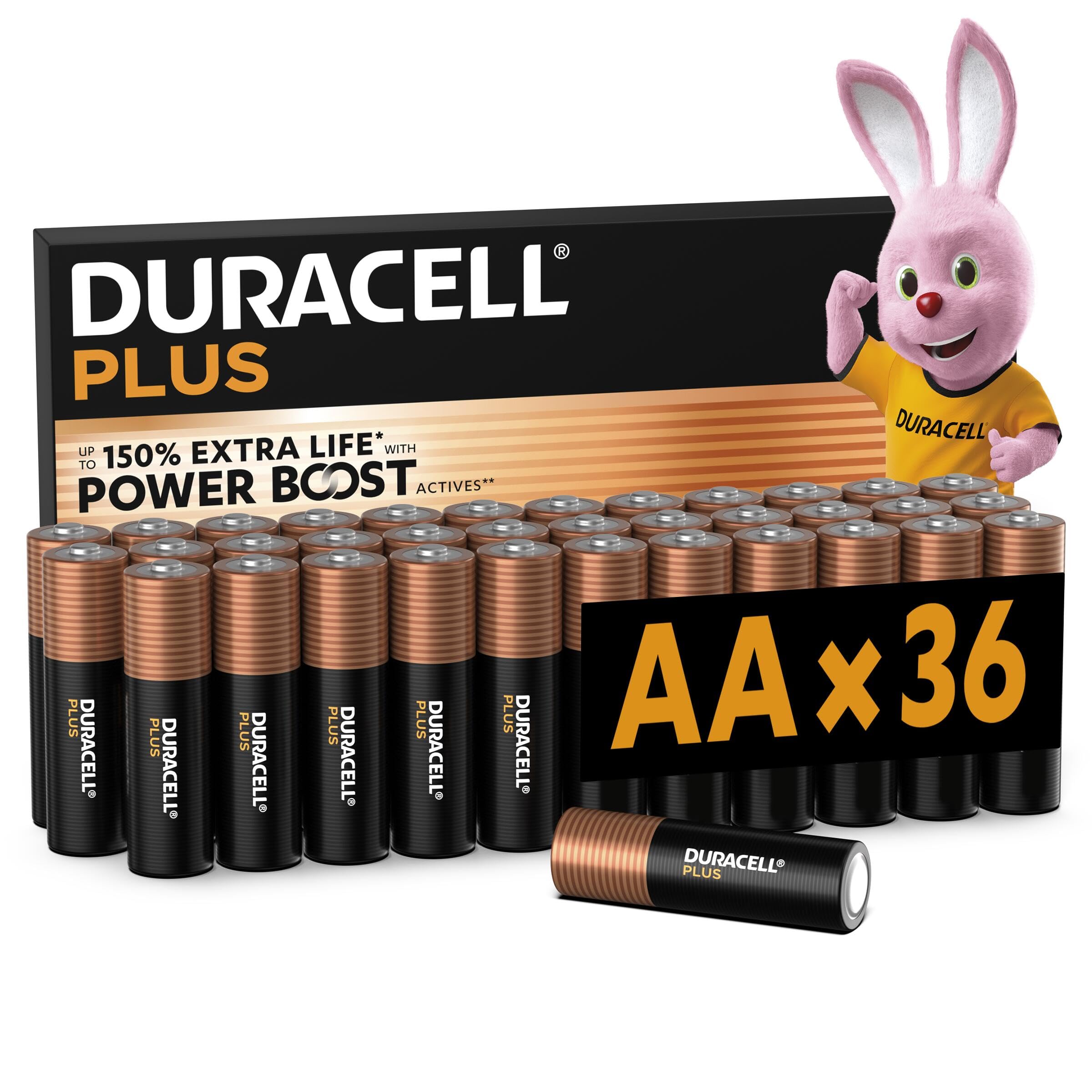 Duracell Plus Batterie Alcaline AA 1,5V 36 pezzi boost