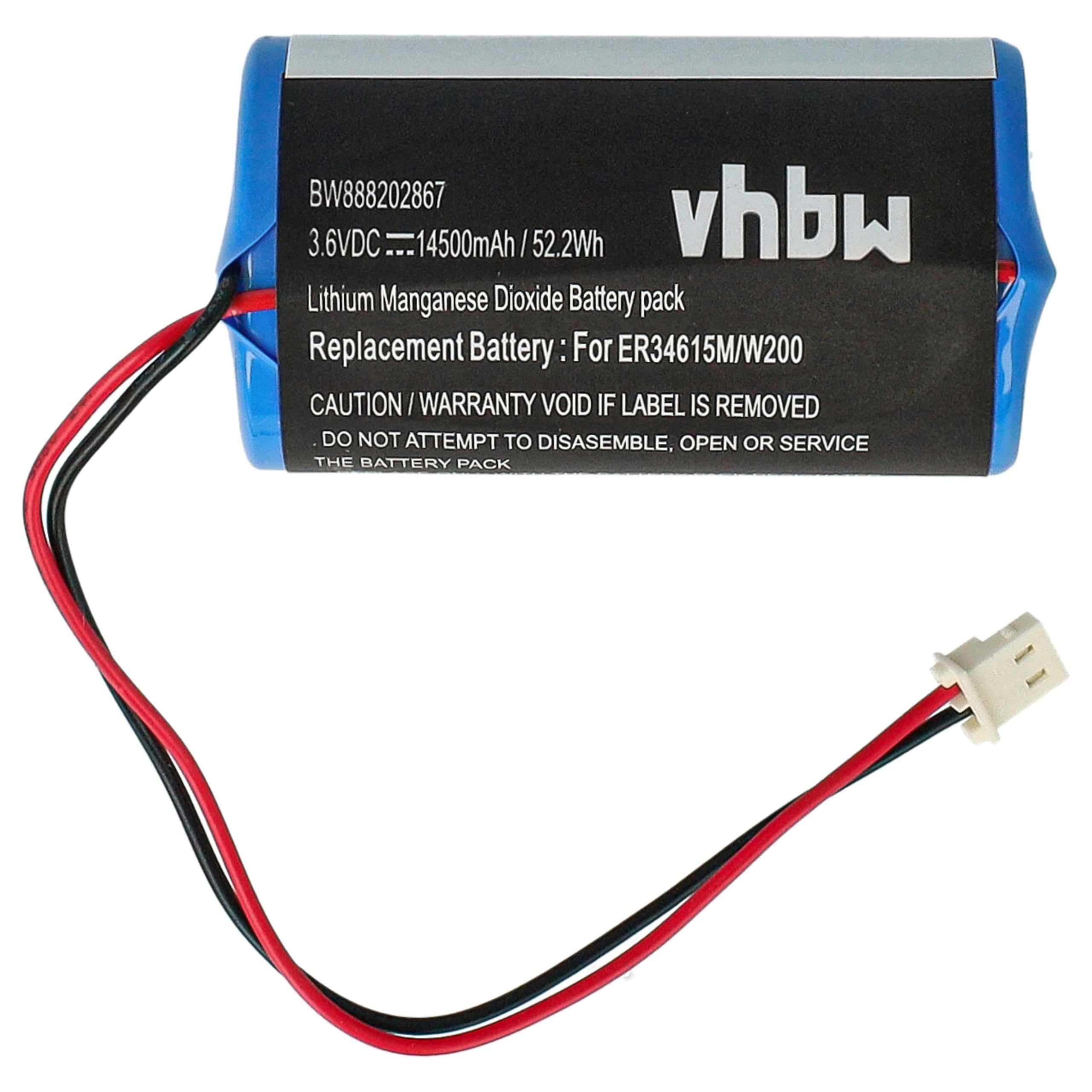 vhbw Batteria 0-9912-K per Visonic allarme 14500mAh Li-SOCl2