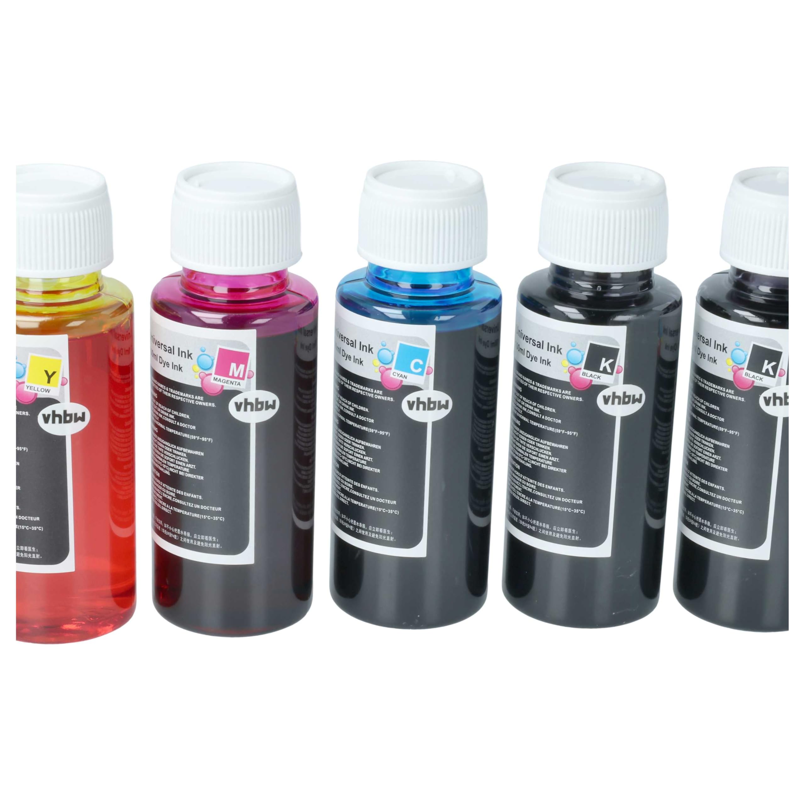 vhbw Inchiostro Canon Pixma G1501 Stampante 5x100ml Dye