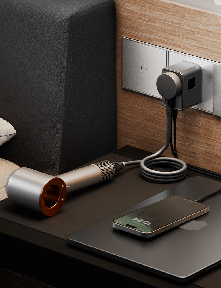 Energea TravelWorld Adapter GaN70 adattatore viaggio 70W Gunmetal
