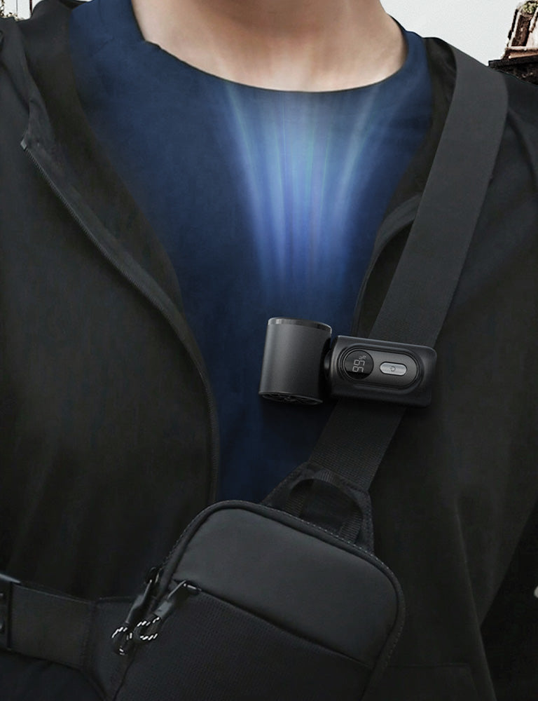 Energea AirVia Mini ventilatore portatile Nero con clip