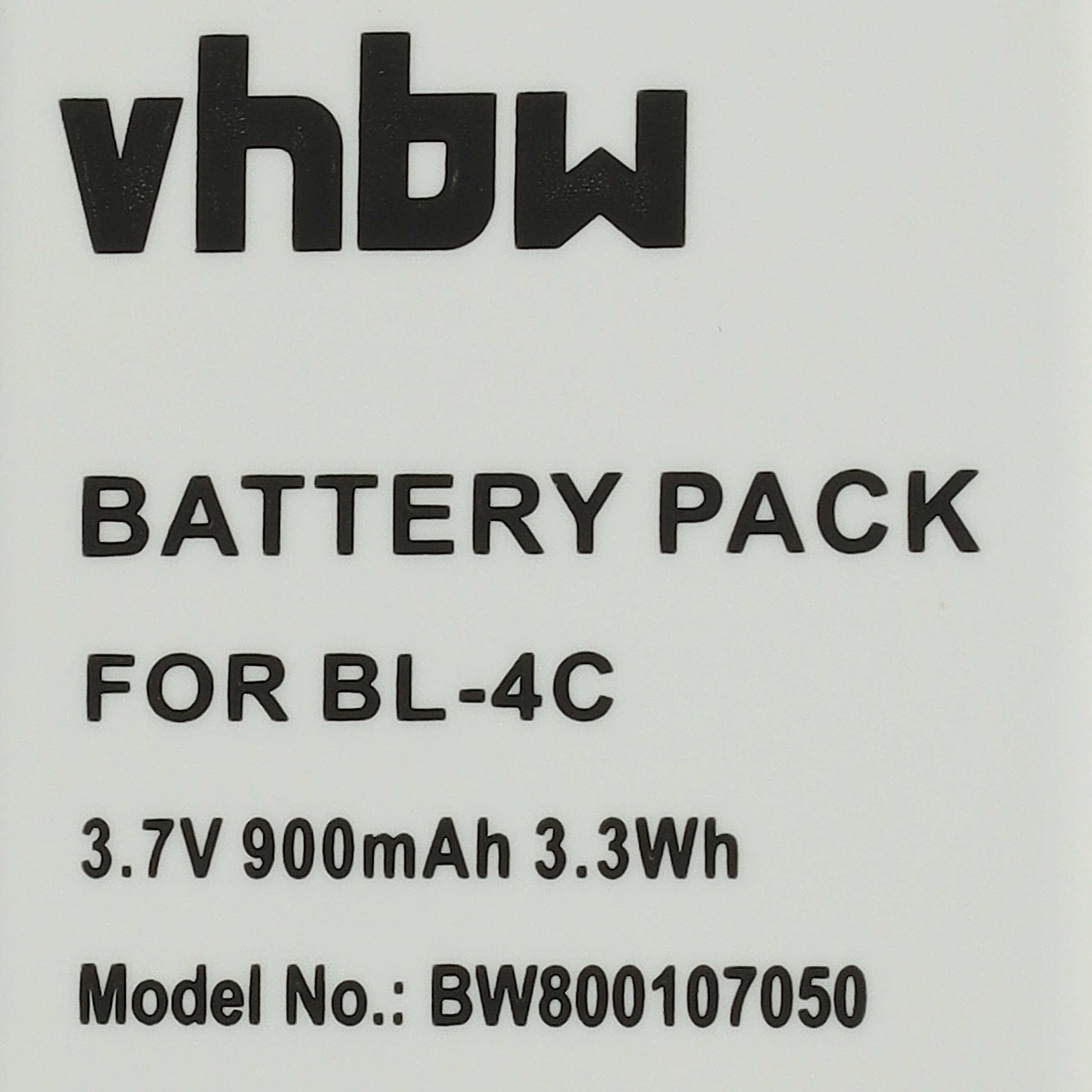 vhbw Batteria AK-C140 per Emporia C150 900mAh 1pz