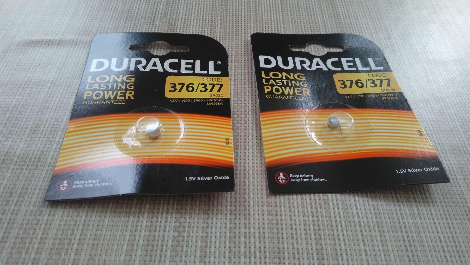 Duracell 377 SR626SW Pila orologio argento 2 pezzi