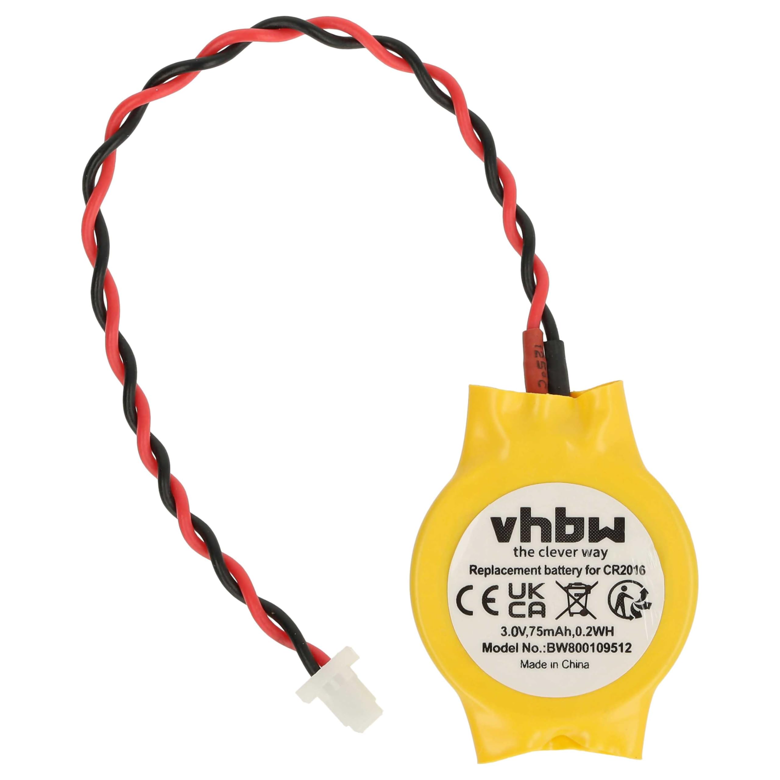 vhbw Batteria BIOS CR2016 75mAh per HP Mini 110