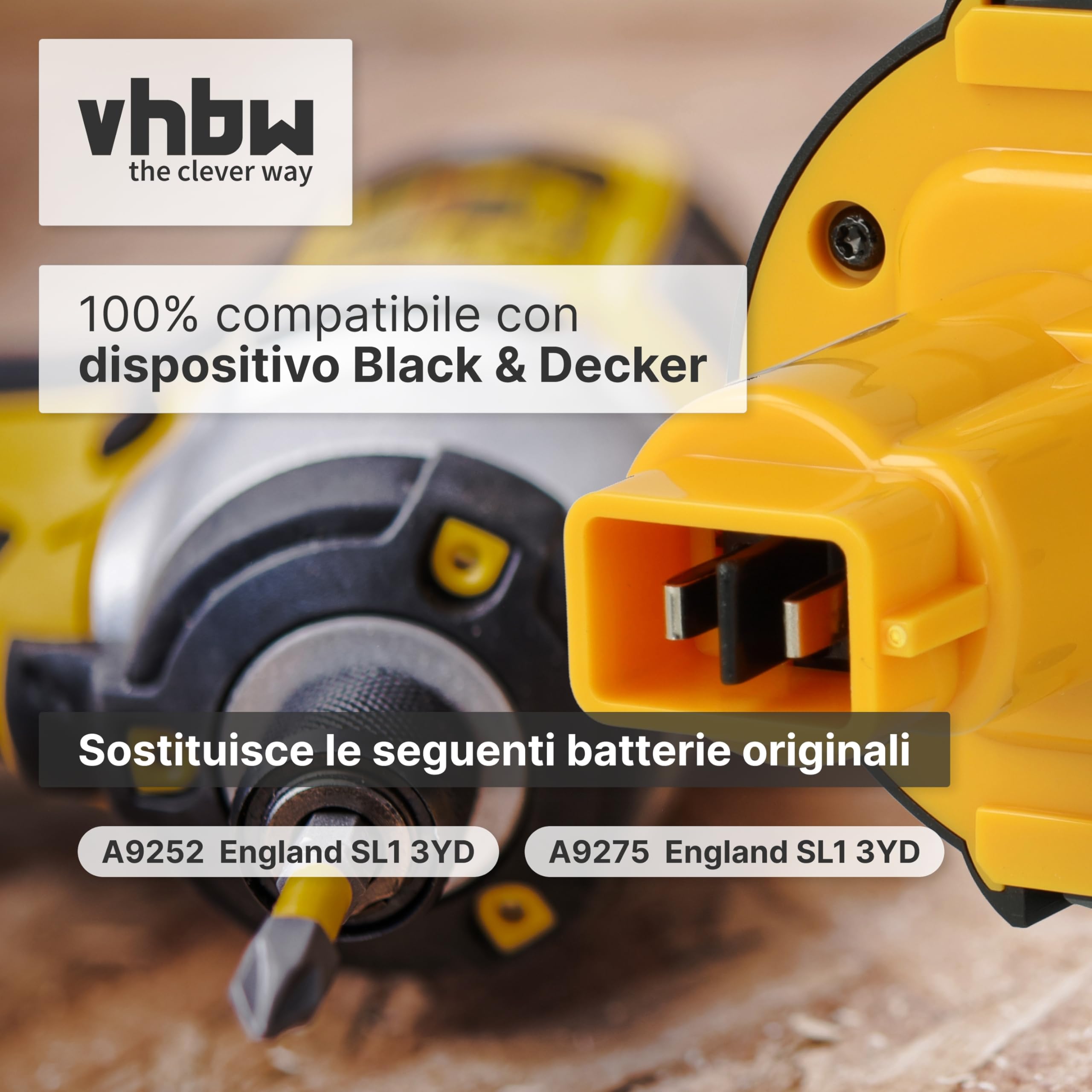 vhbw Batteria A9252 12V per Utensili NiMH 3000mAh 36Wh