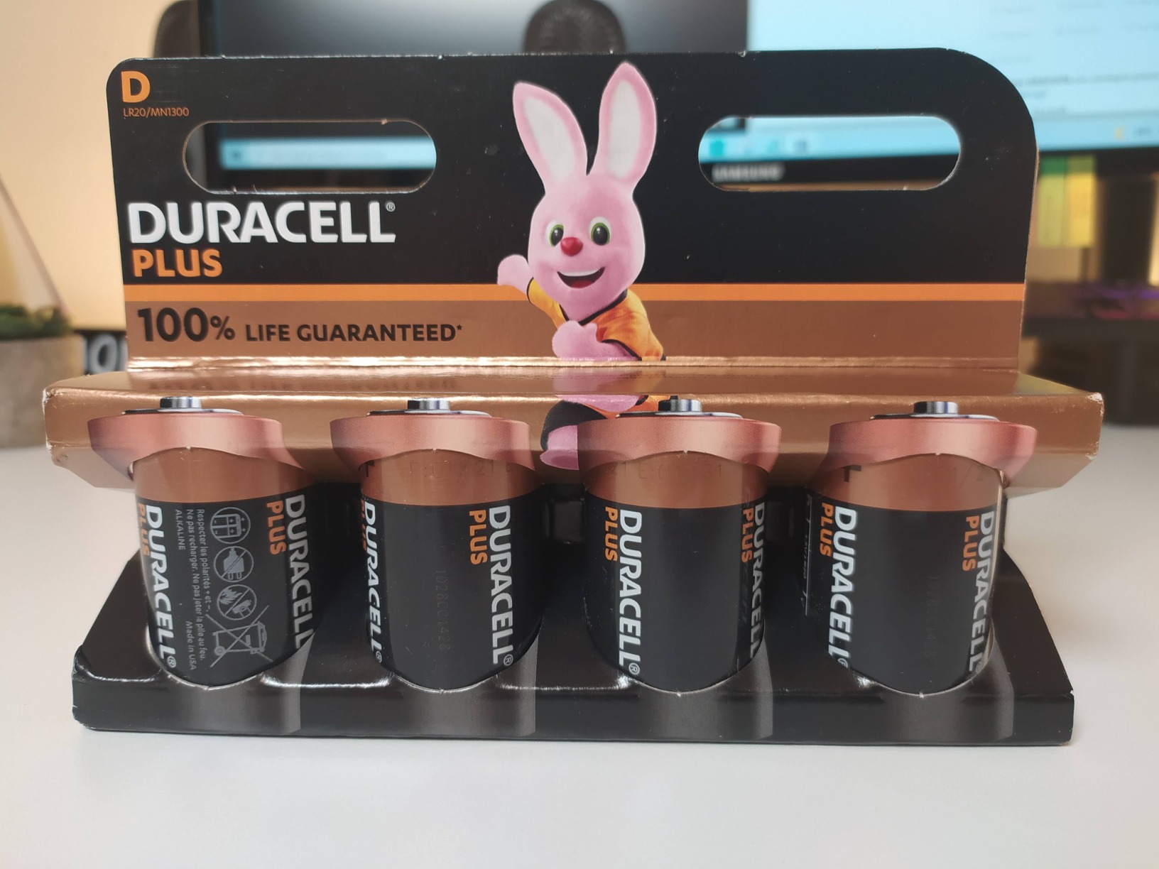 Duracell Plus Batterie Alcaline D LR20 4pz lunga durata