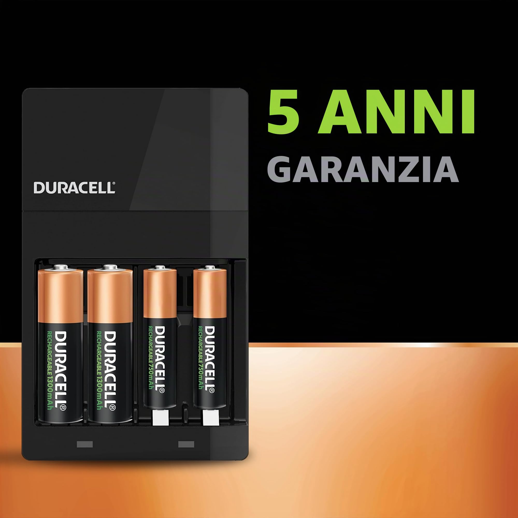Duracell Hi-Speed caricabatterie con 2 AA + 2 AAA ricaricabili