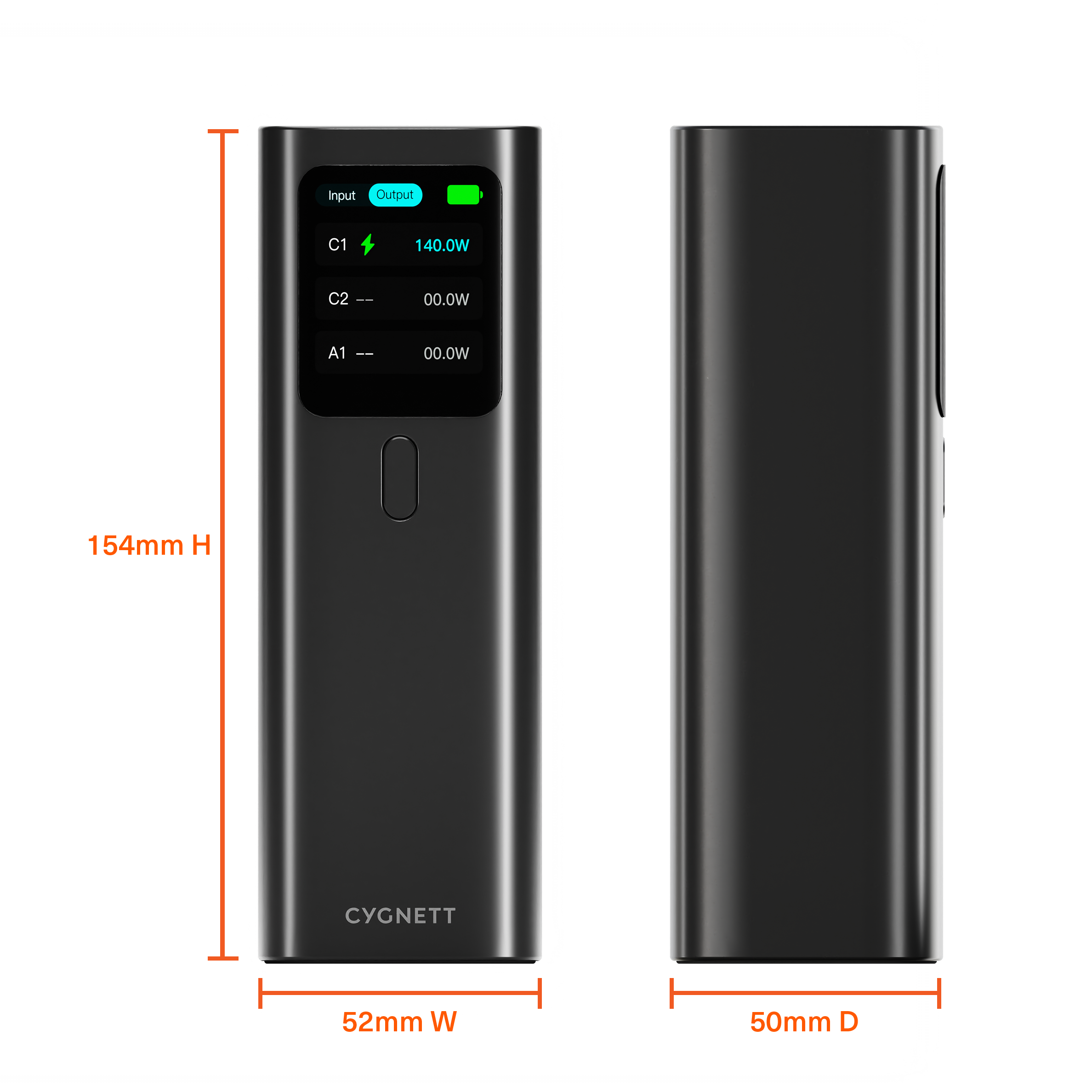 Cygnett HighPWR power bank laptop 27000mAh nero 148W custodia