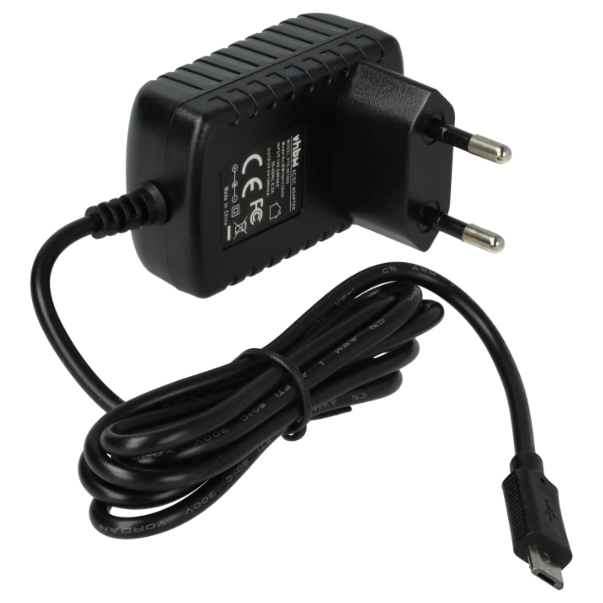 vhbw caricabatterie micro-USB 5V 1A per Motorola Razr2 nero