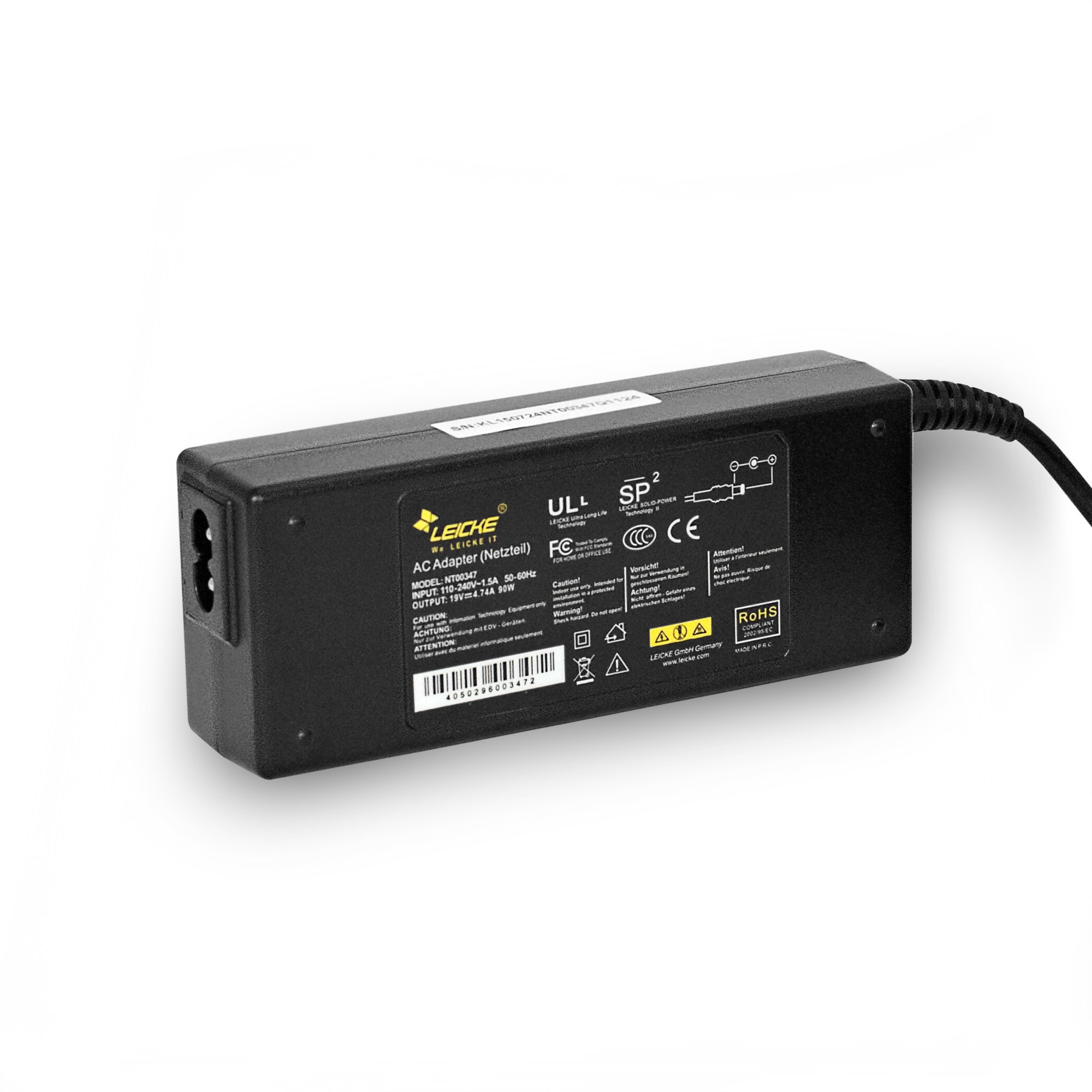 Leicke Alimentatore 19V 90W 4.74A Spina 7.4x5.0mm