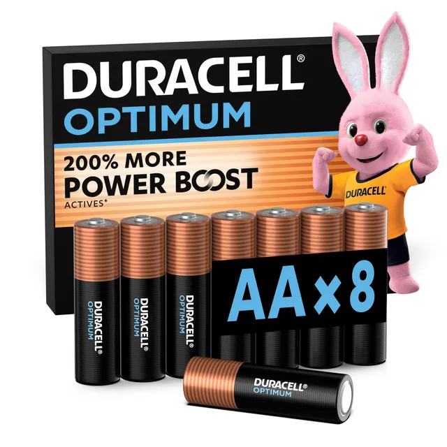 Duracell Optimum Batterie Alcaline AA 1,5V 8 pezzi boost