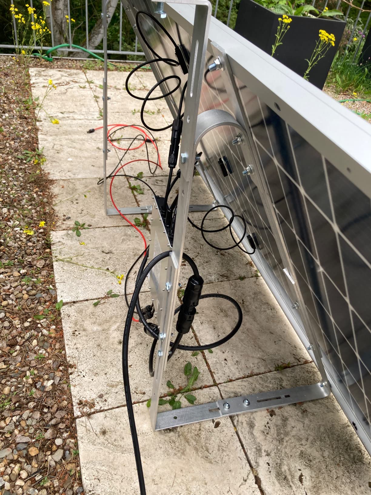Leicke Supporto pannello solare balcone alluminio lungo