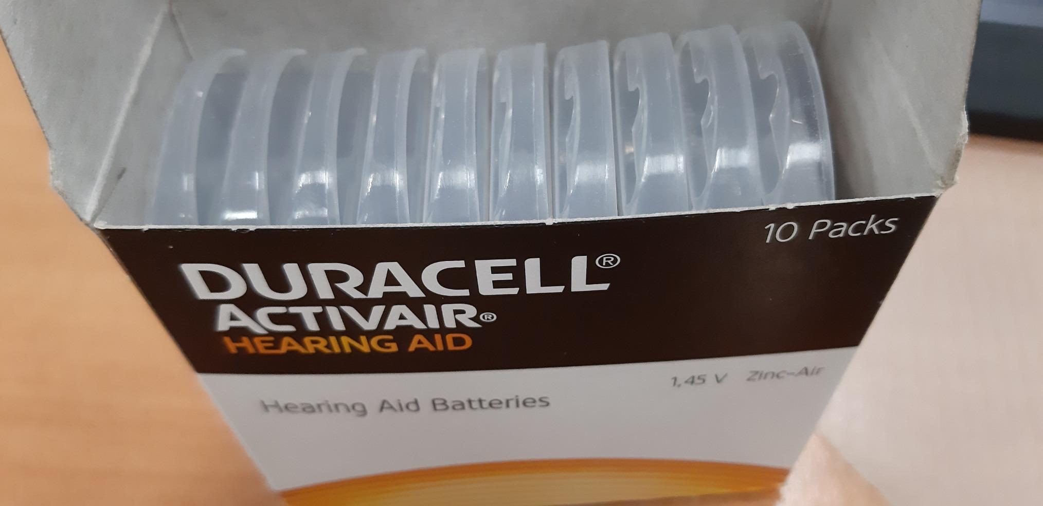 Duracell Easytab 312 Batterie Apparecchi Acustici 60 Pezzi Zinco-Aria