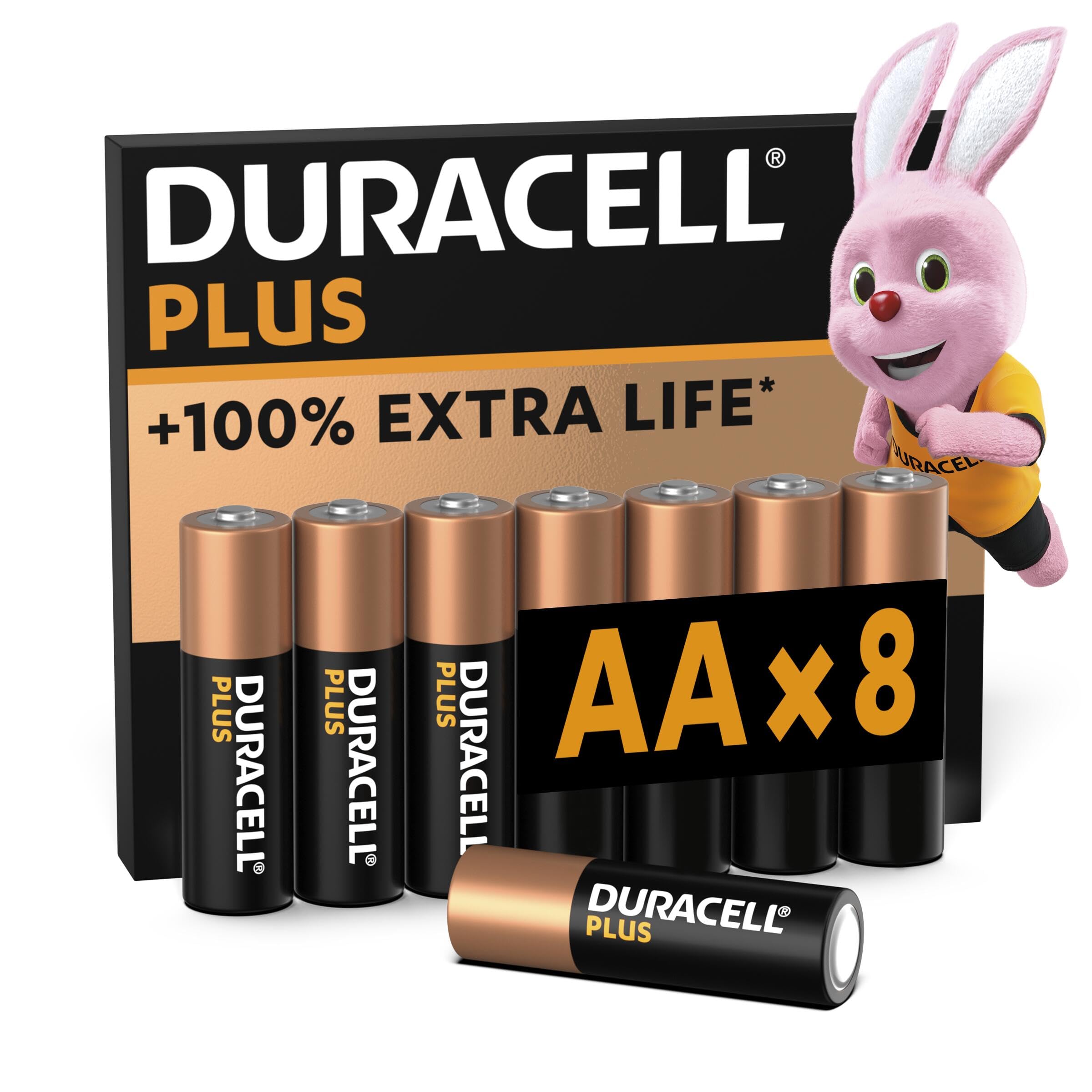 Duracell Plus Pile Alcaline AAA MN2400 8 Pezzi