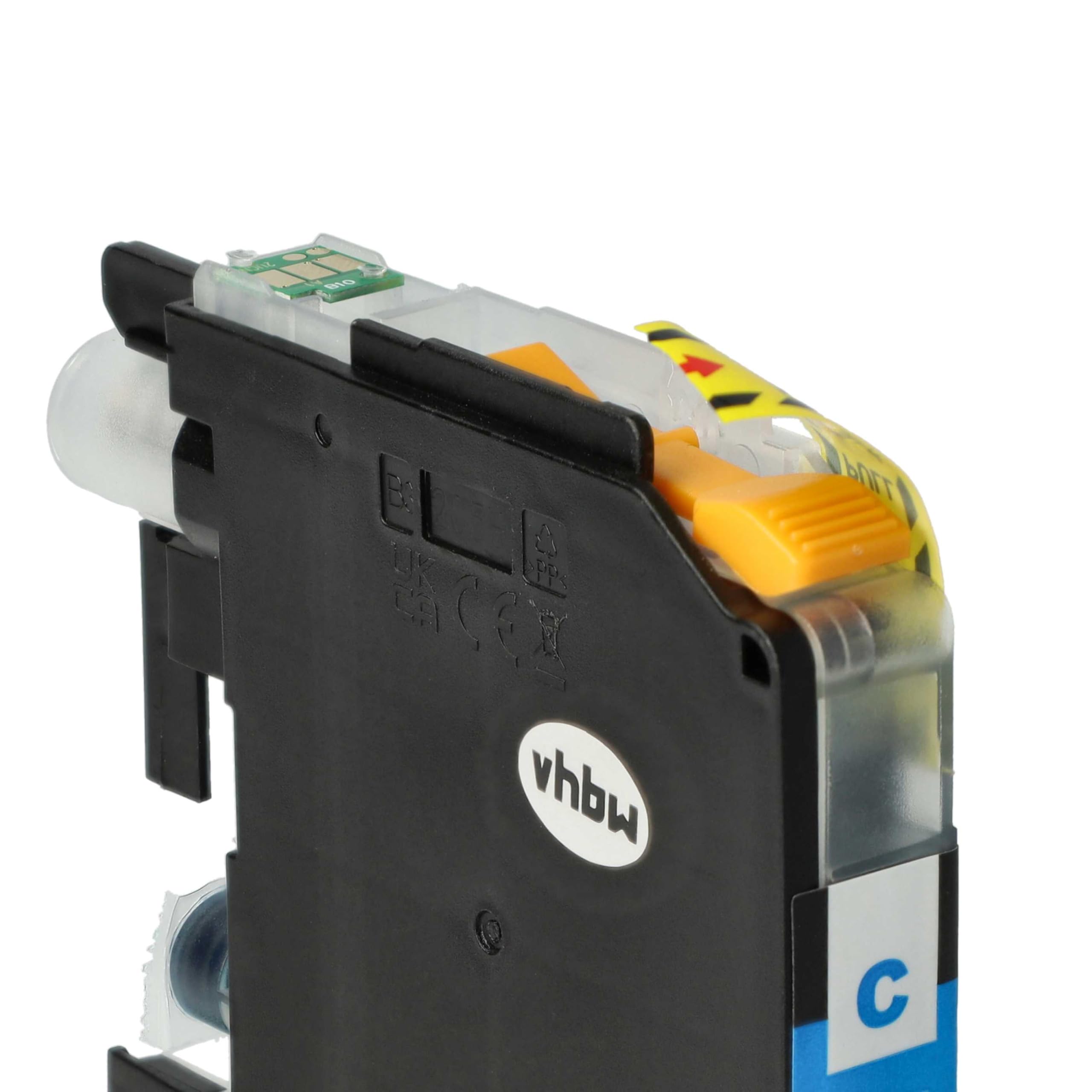 vhbw 4x Cartucce stampante Brother MFC-J985DW LC22U CMYK chip