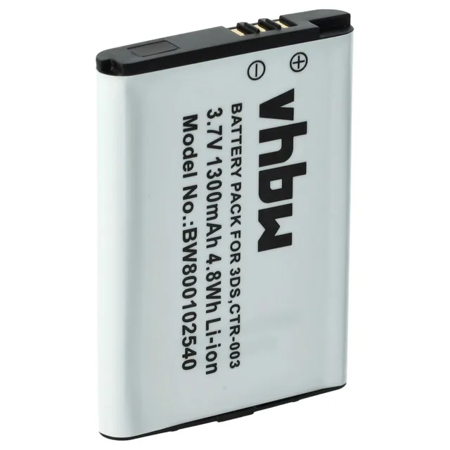 vhbw CTR-003 batteria per Nintendo 2DS 1300mAh litio