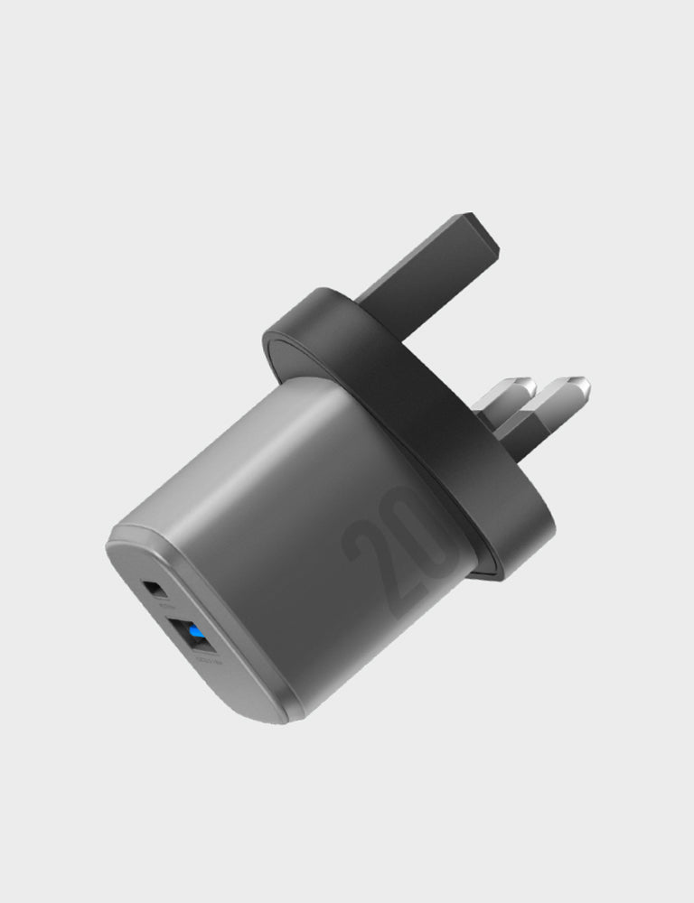 Energea AmpCharge GaN20 caricatore da muro 20W EU Gunmetal