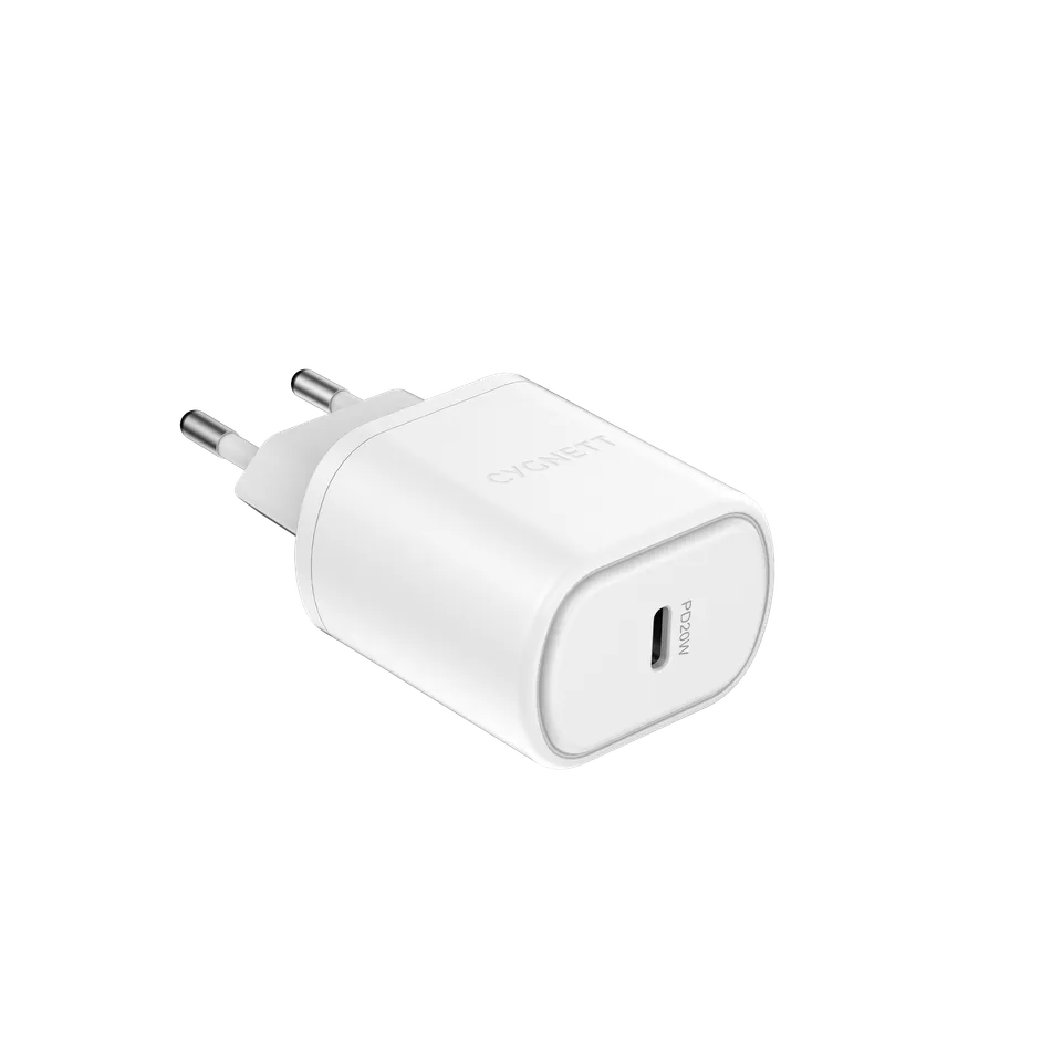 Cygnett Caricatore da Muro 20W USB-C PD Bianco Doppia Porta