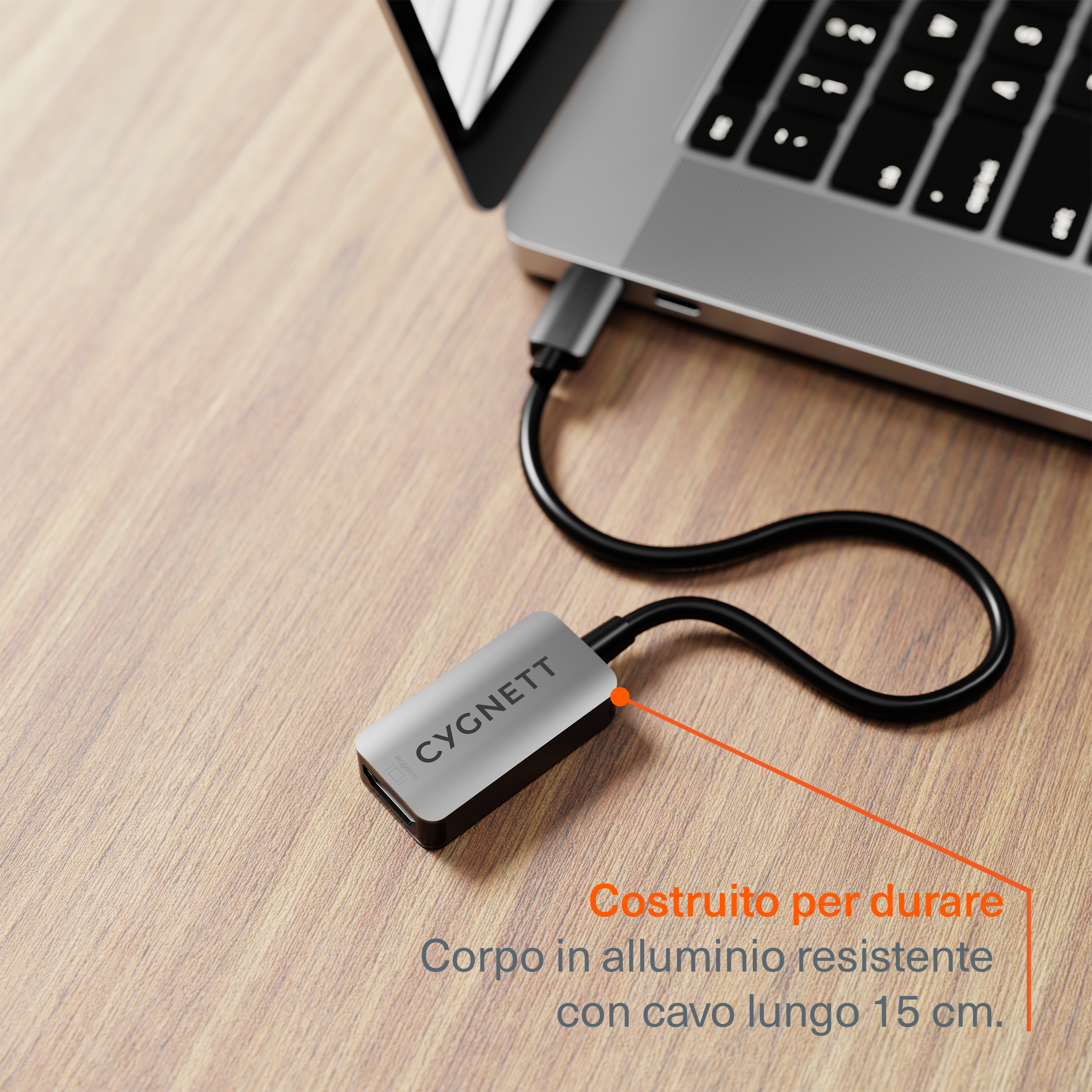 Cygnett Unite Adattatore USB-C HDMI nero 15 cm 4K
