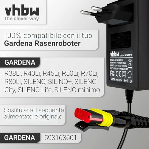 vhbw Alimentatore 28V per Gardena SILENO R100Li stazione
