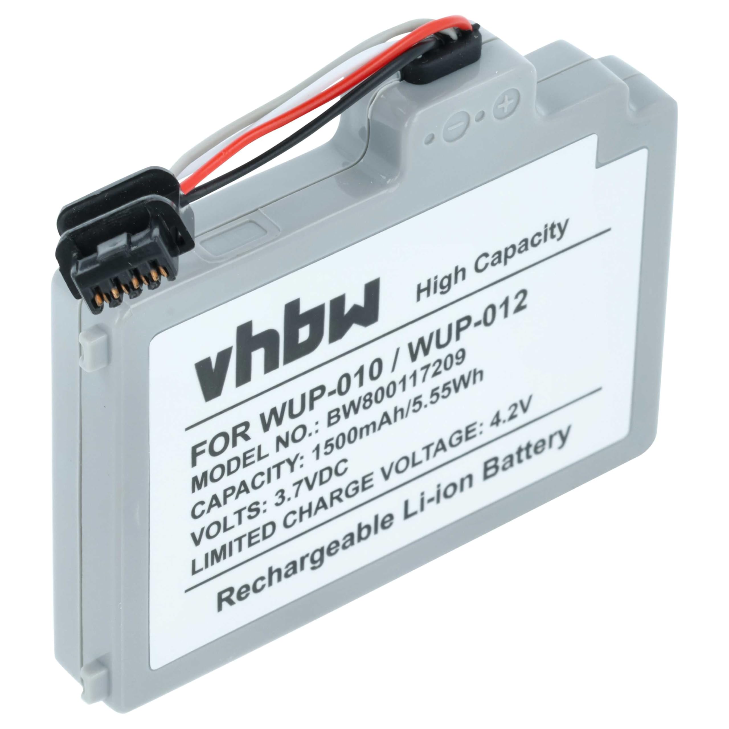 vhbw Batteria WUP-010 per Wii U Gamepad 1500mAh Li-Poly