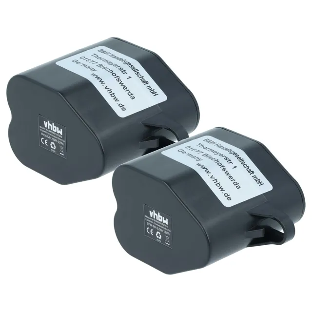 vhbw Batteria Kärcher RC3000 NiMH 6V 2 pezzi 2000mAh