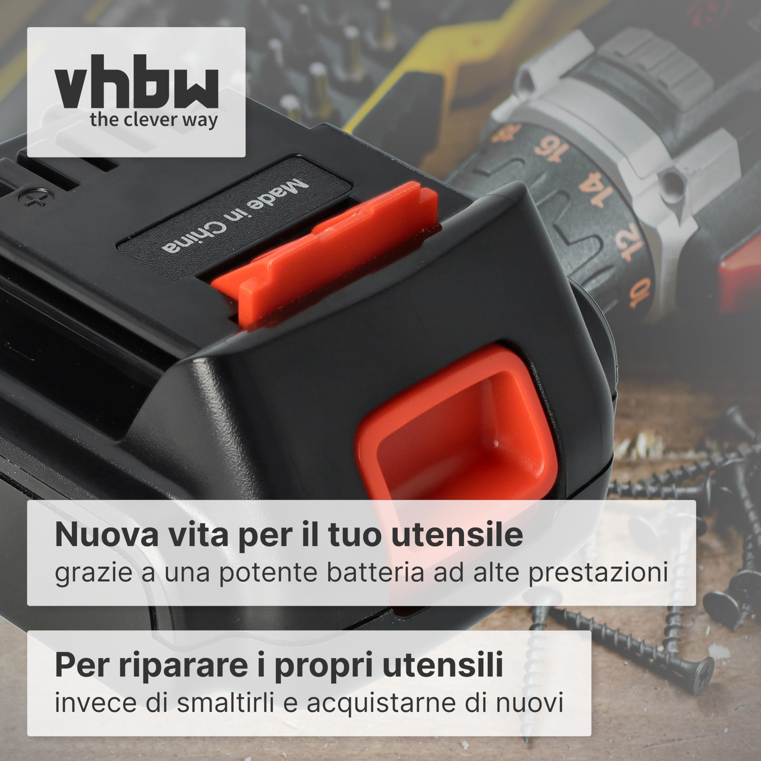 vhbw ASL146 batteria utensile 14,4V 2000mAh Li-Ion