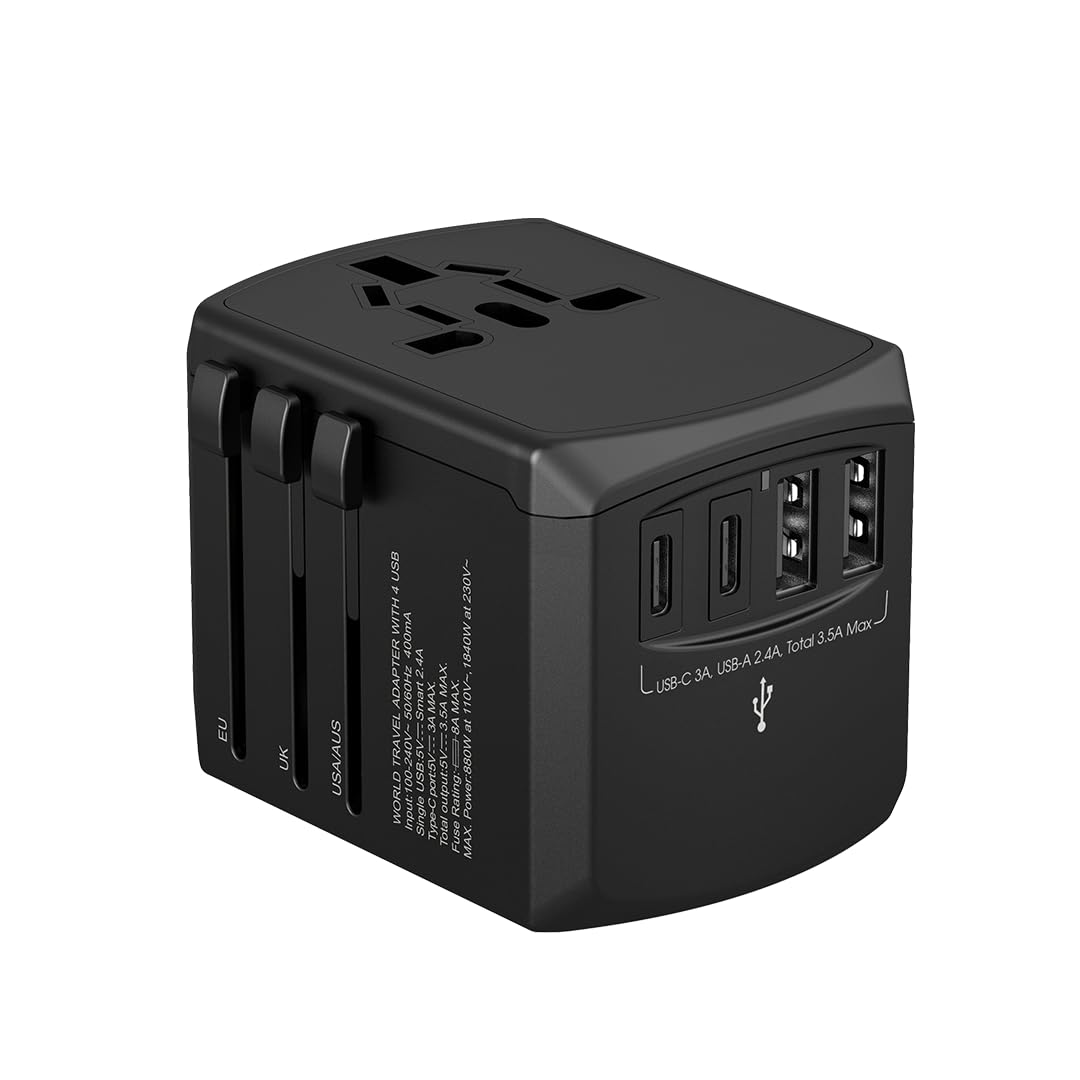 Xoopar Tripper adattatore viaggio universale 150 paesi nero