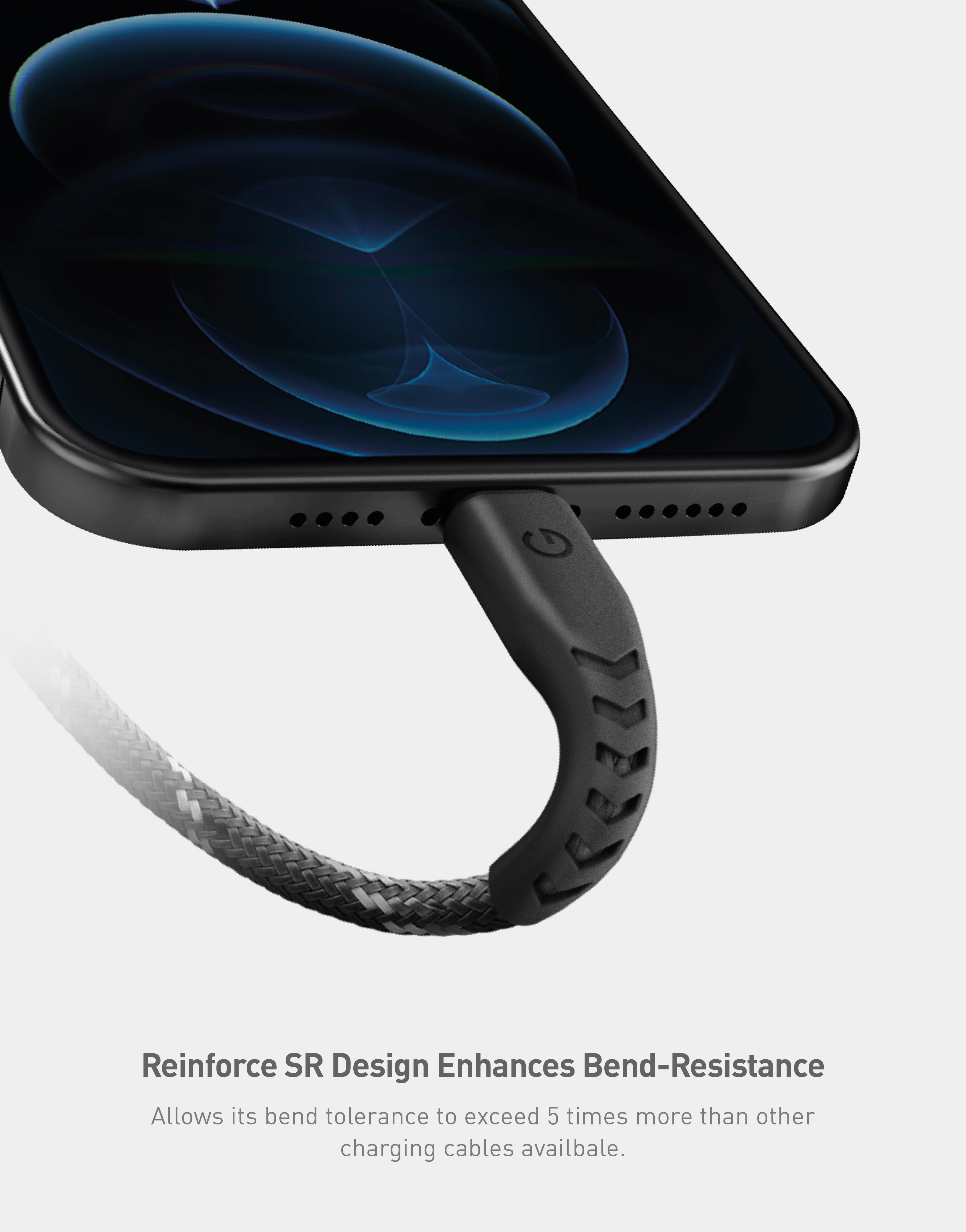Energea NyloFlex cavo Lightning USB-A 1,5m nero intrecciato