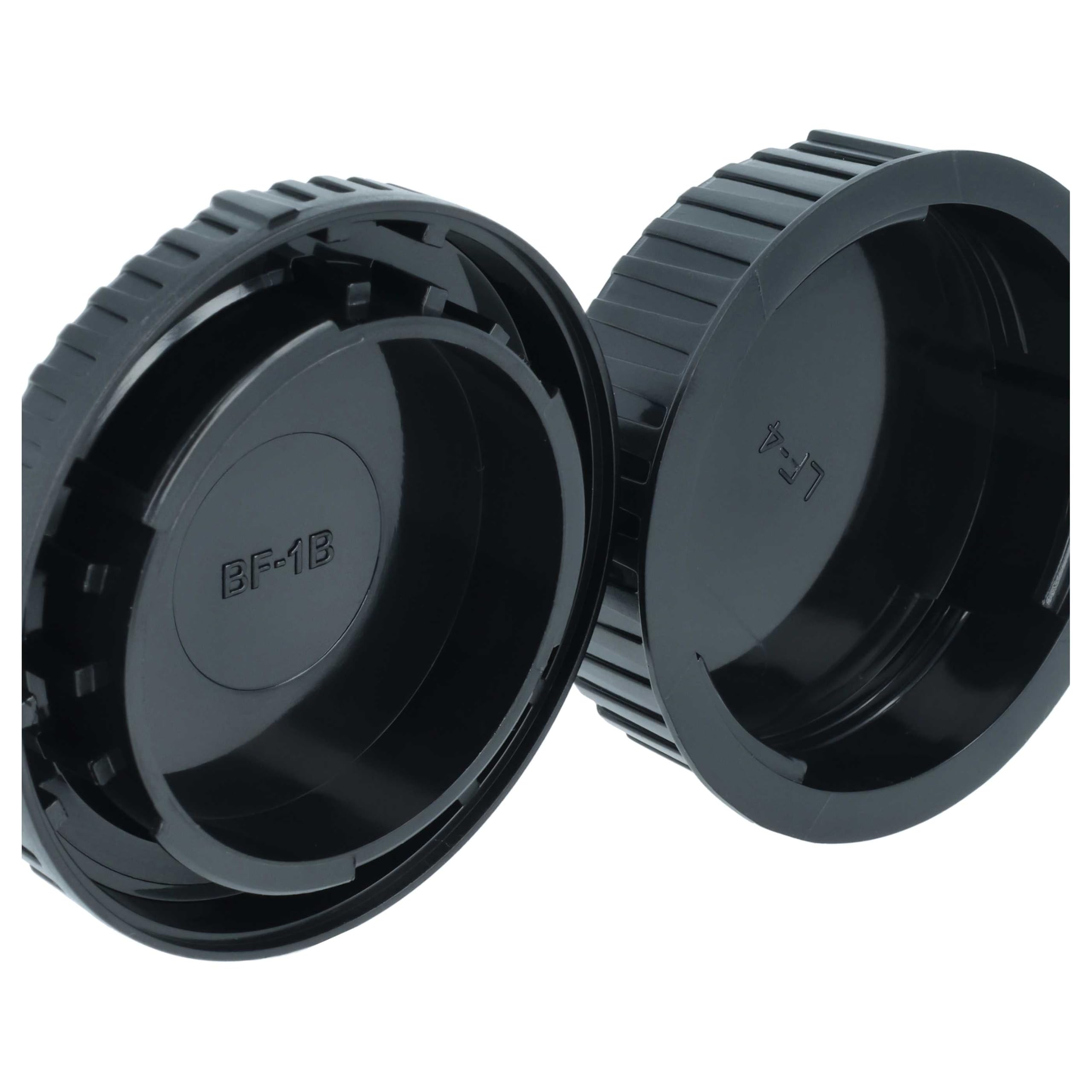vhbw Set tappi F Nikon copriobiettivo nero 2 pezzi