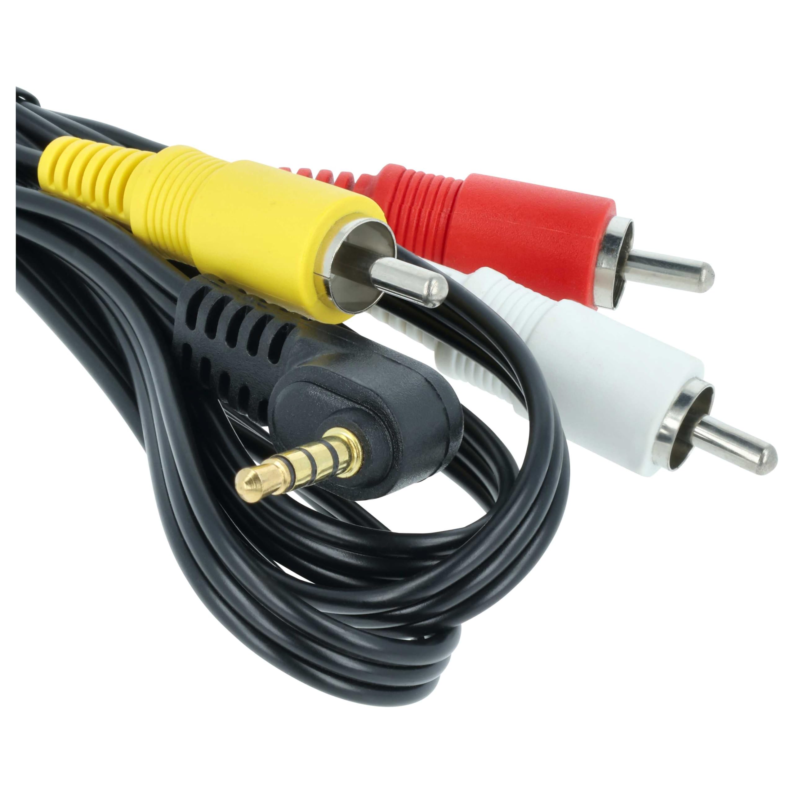 vhbw STV-250N cavo AV per Canon DC220 nero 150 cm
