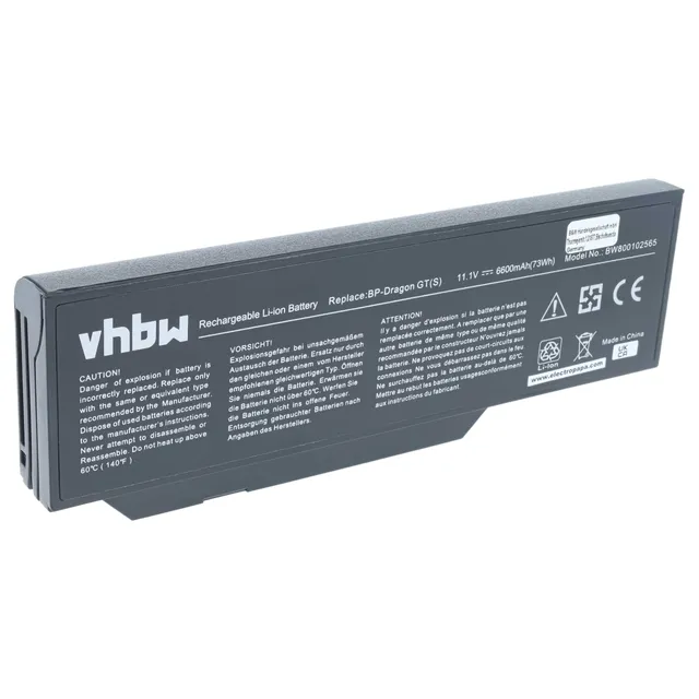 vhbw Akoya E8410 batteria notebook 6600mAh 11,1V Li-Ion