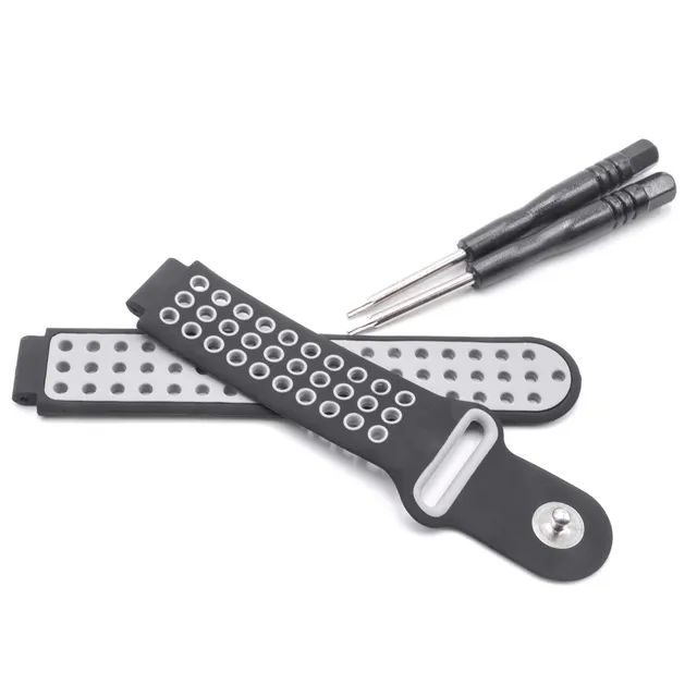 vhbw cinturino silicone Garmin Approach S20 nero/grigio