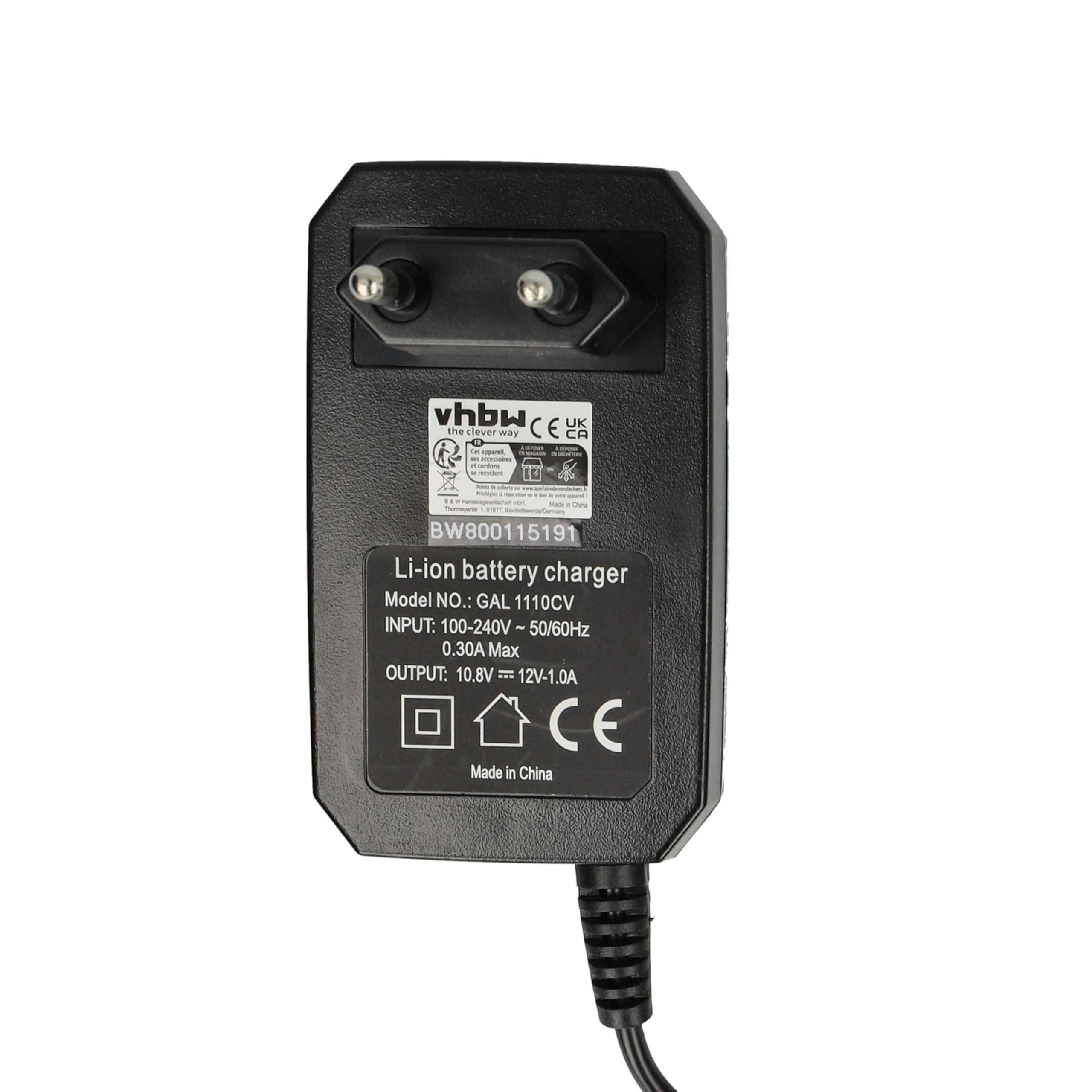 vhbw Caricabatterie 10,8V per Berner BACP BTI Tipo 1