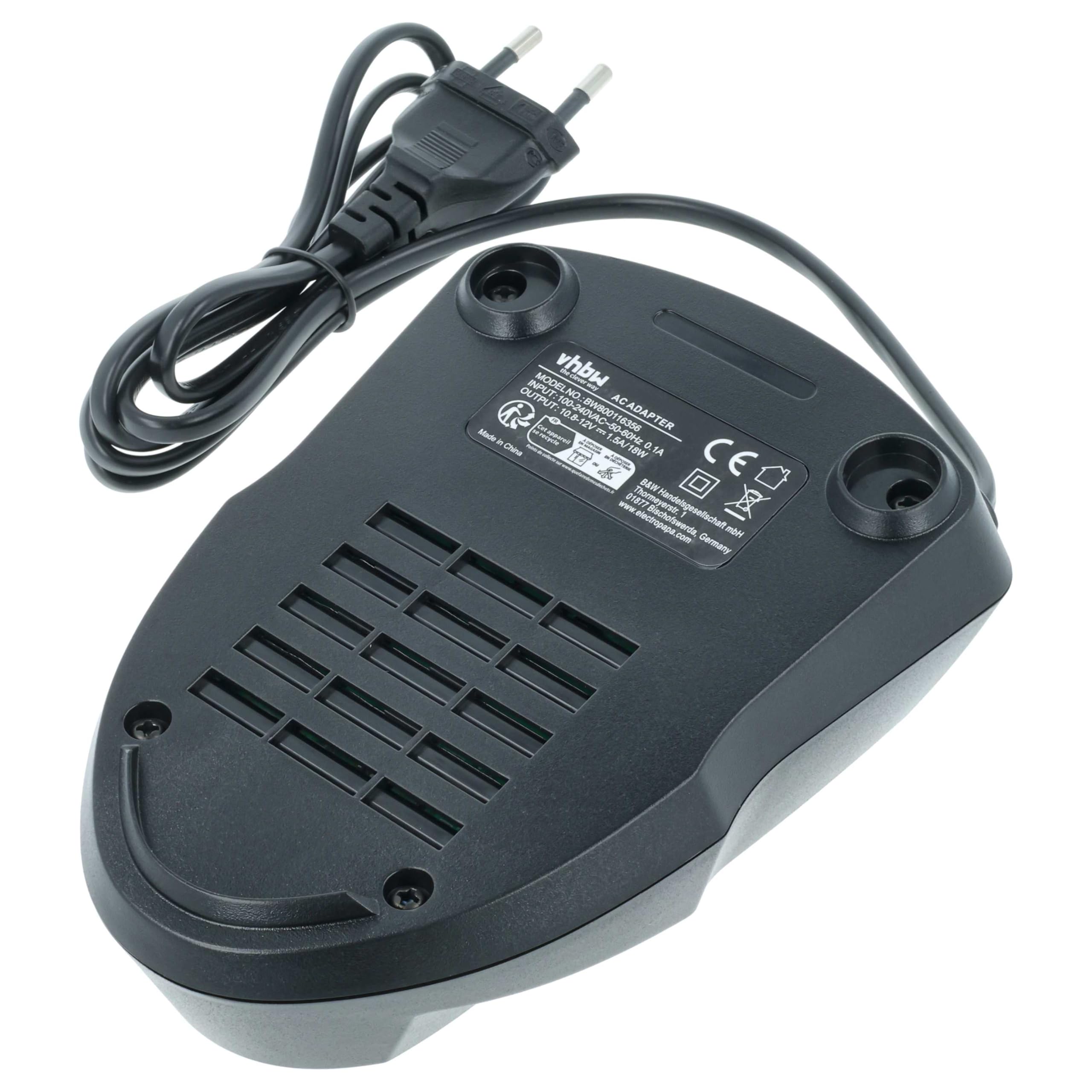 vhbw Caricabatterie Tipo 2 per Bosch 10.8V utensili Li-Ion
