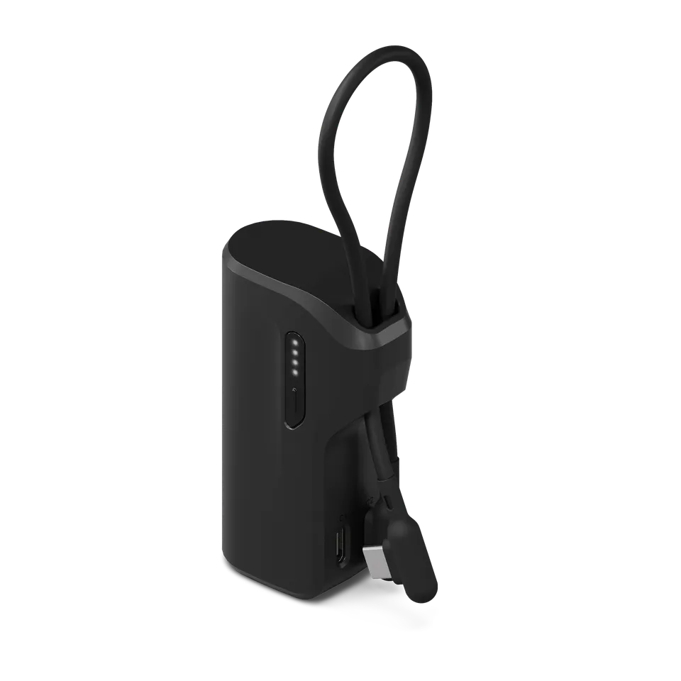 Cygnett Thumboost 5K power bank 5000mAh nero con cavo