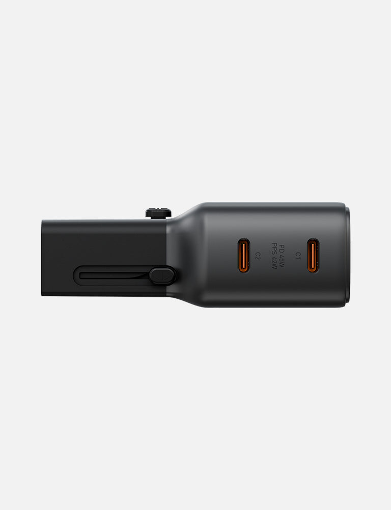 Energea TravelGo Adapter 45 caricatore viaggio 45W 2 USB-C Gunmetal